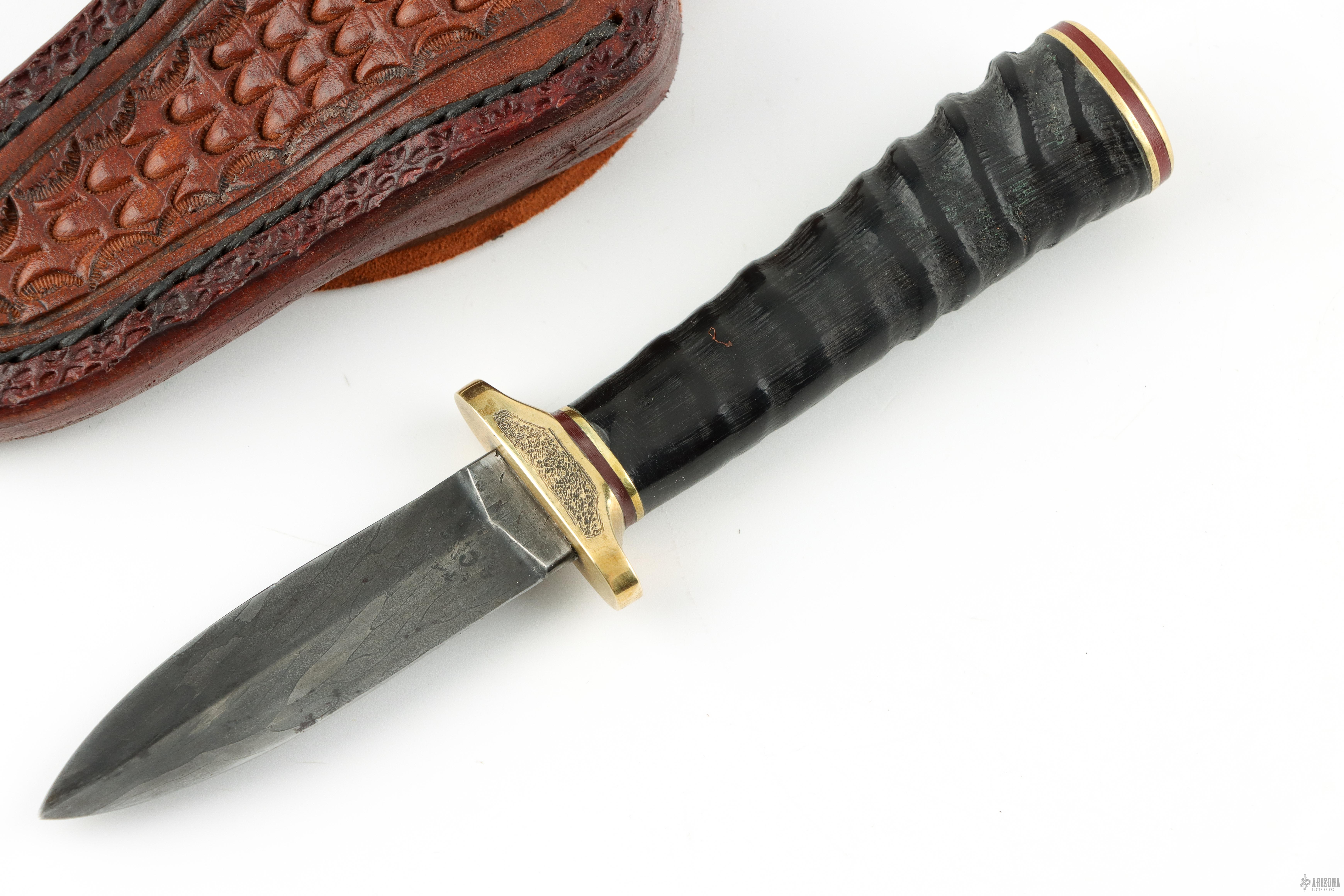 Dagger Kable10 Cabel Damascus Neck Dagger - Arizona Custom Knives
