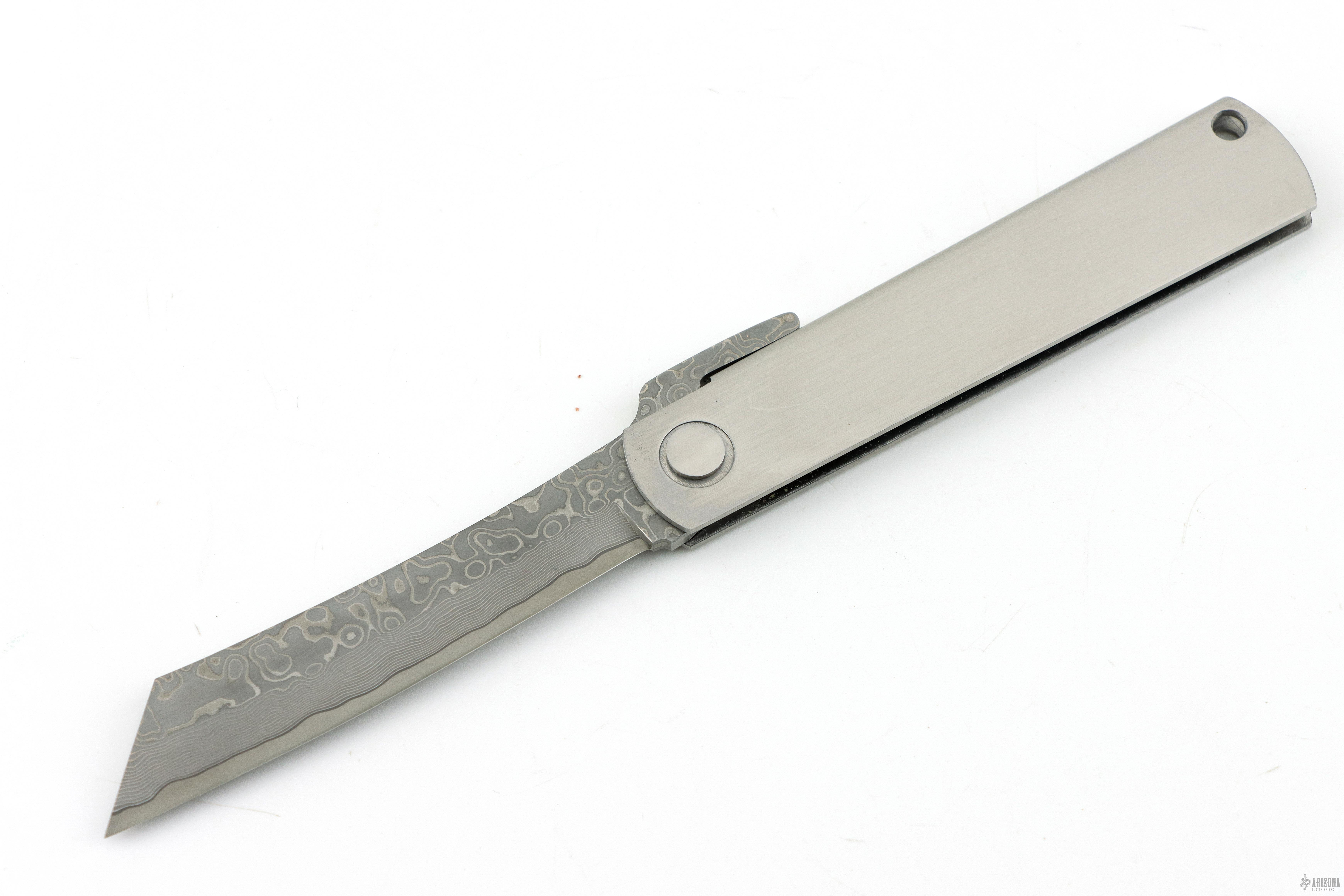 KD30-HIGO Cowry X Damascus Higonokami Folding Knife - Arizona