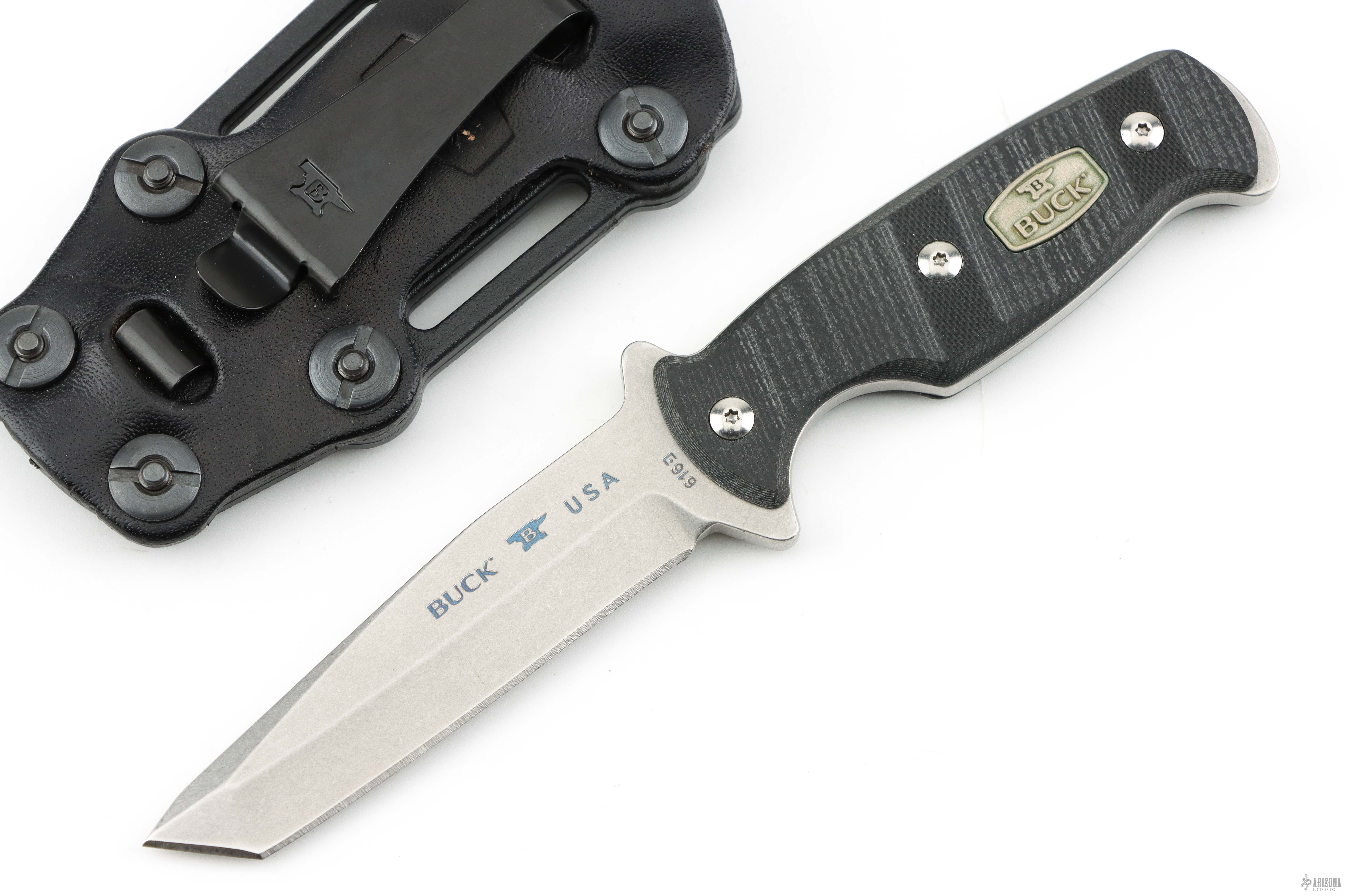 0616BKS-B Buck Ops Boot Knife Black G-10 - Arizona Custom Knives