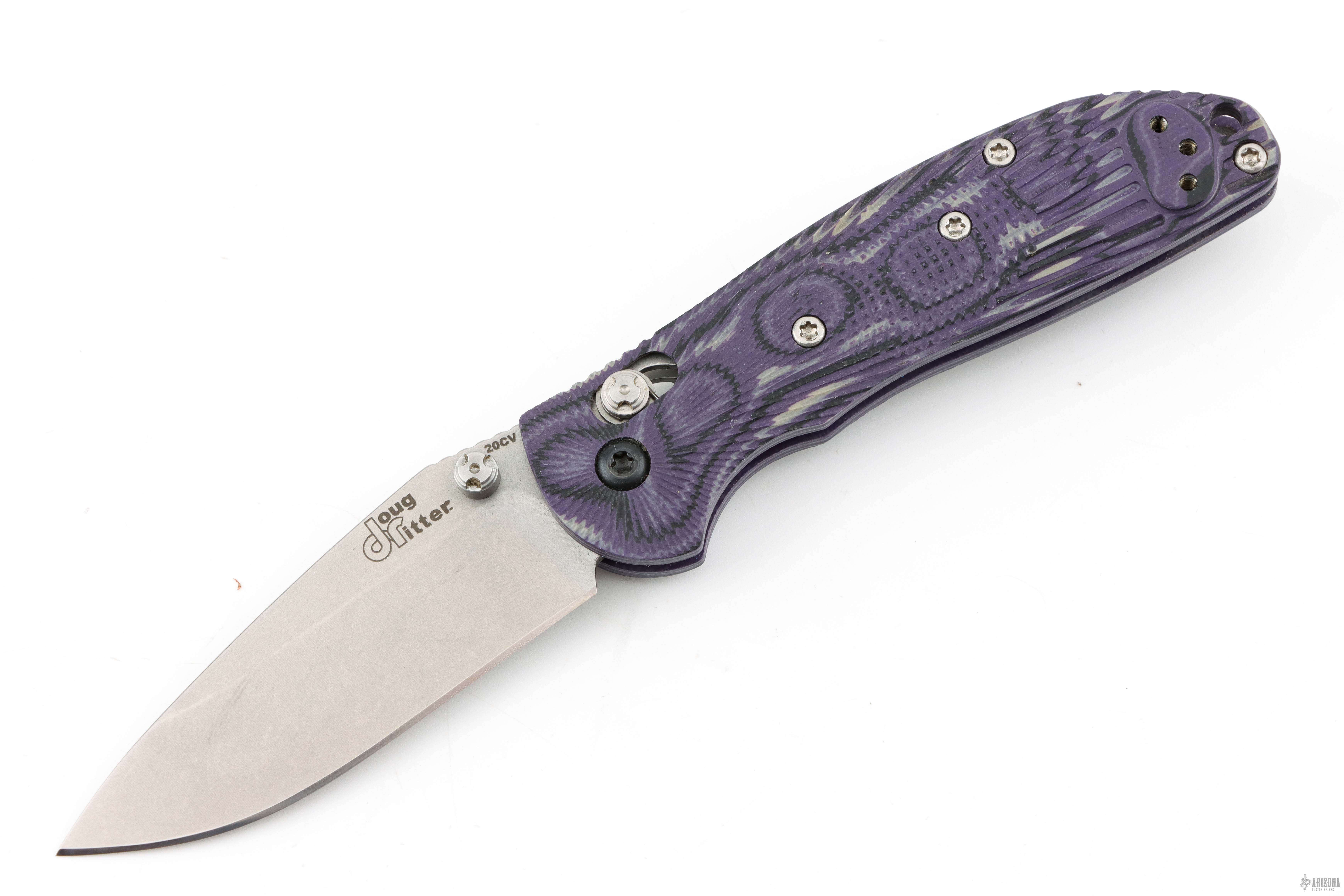 54195-EXLRSK Doug Ritter Mini RSK - Purple G-10 - Arizona Custom