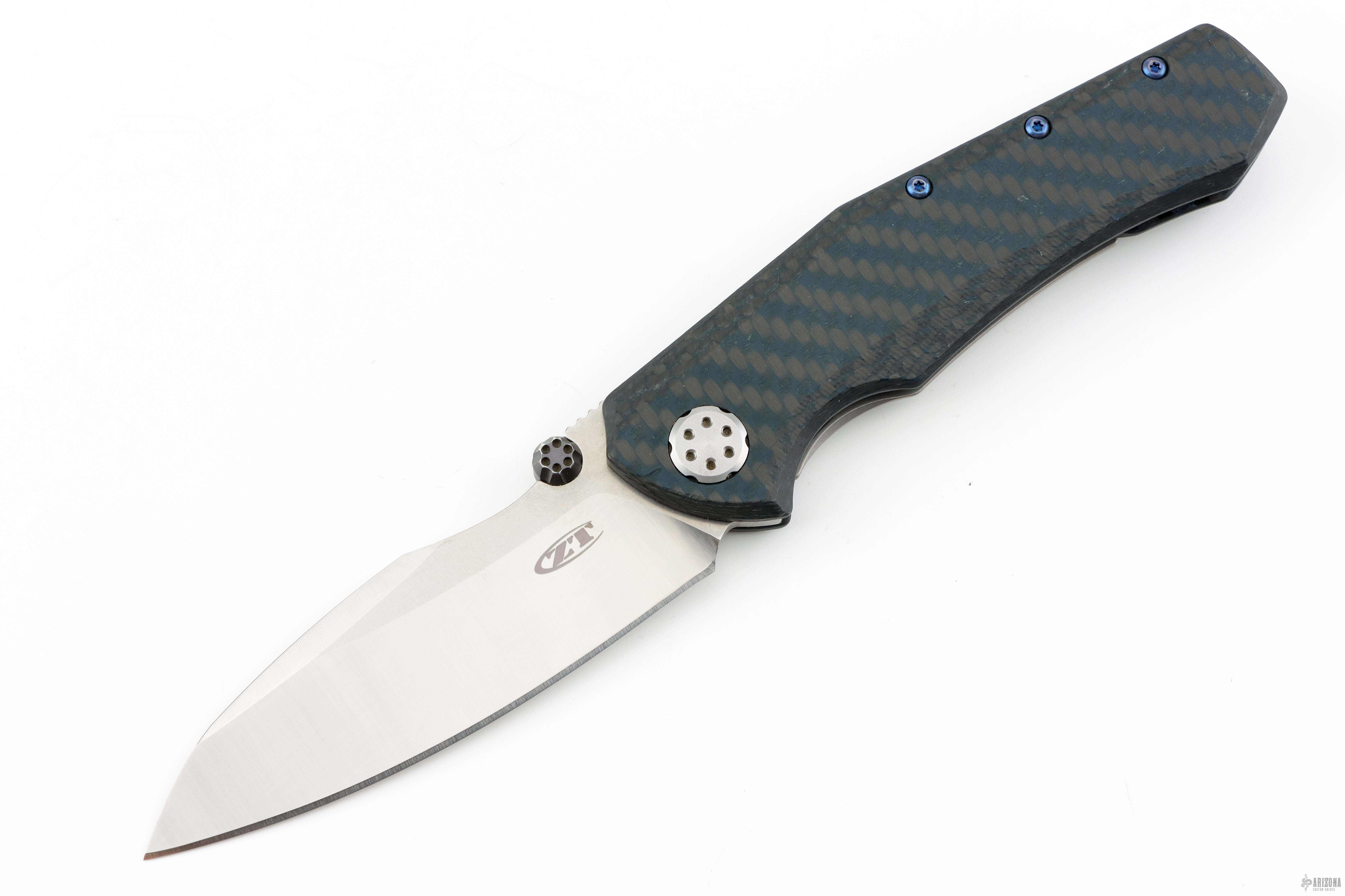 0850 Blue CF - Sinkevich/Rexford Design - Arizona Custom Knives