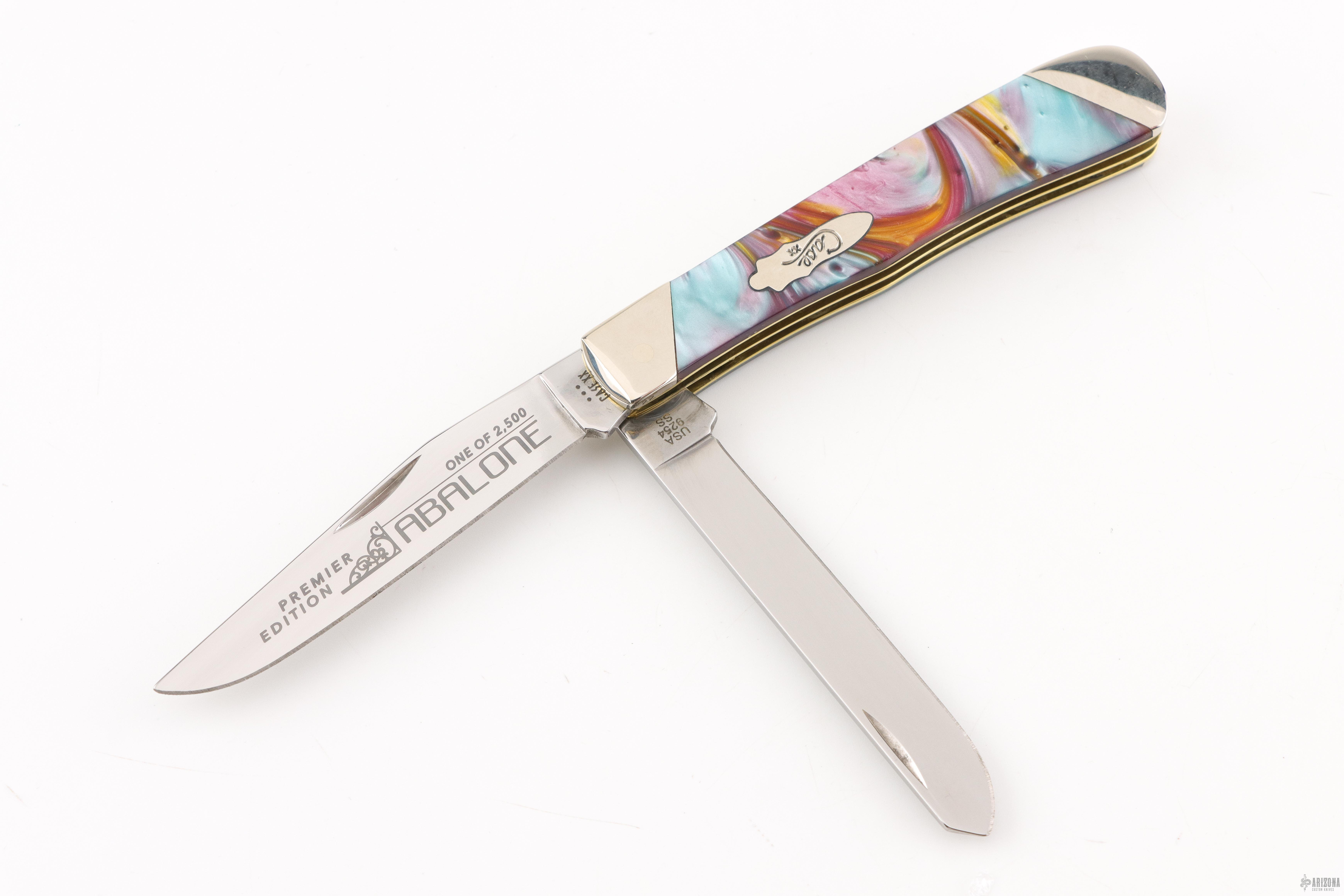   ペーパーナイフ Sterling＆Stainless 9254 SS Trapper - Premier Edition one of 2500 - Arizona Custom Knives