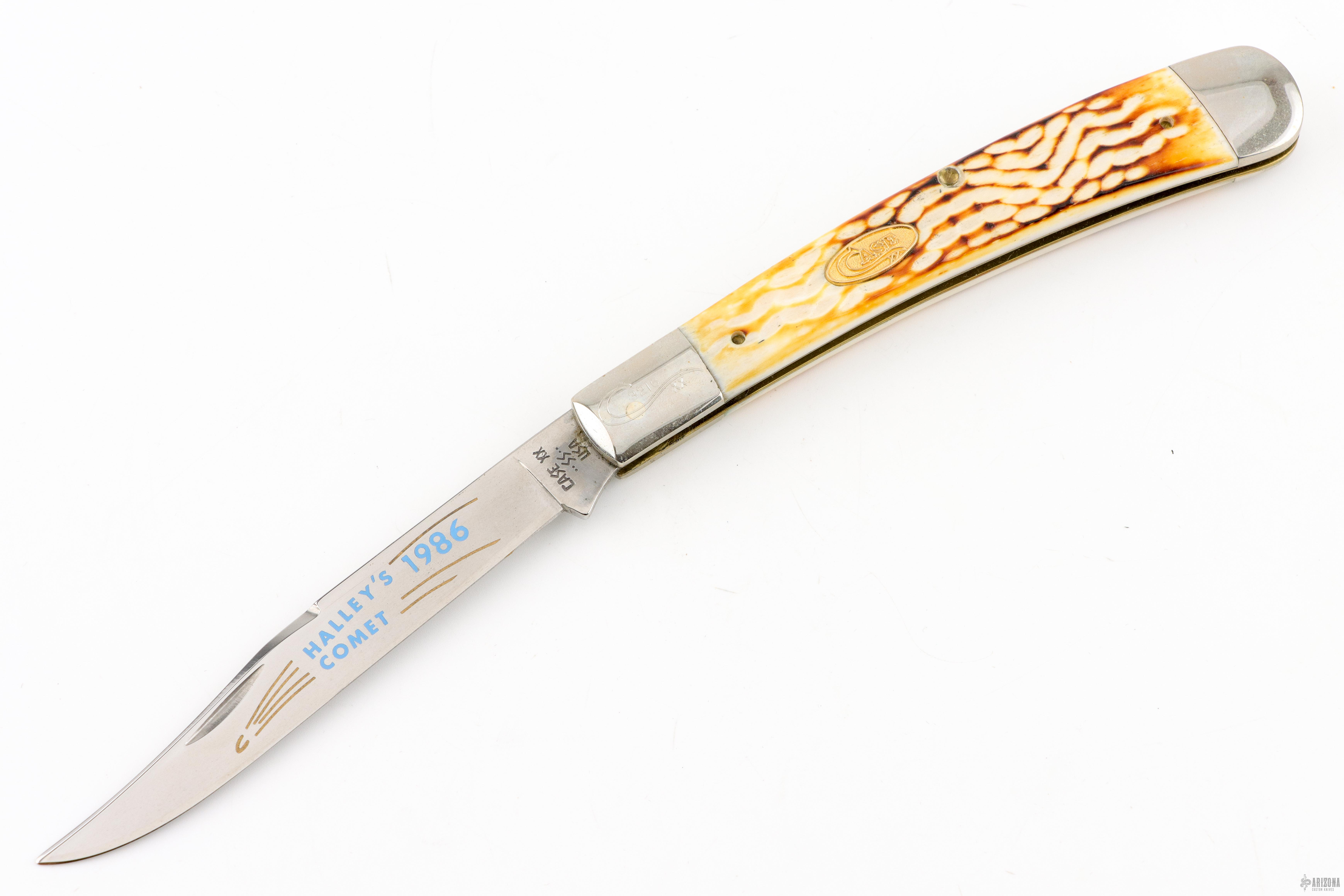 Case XX SS USA 4 Dot (1986) Bone W6151 SS Halley's Comet Knife