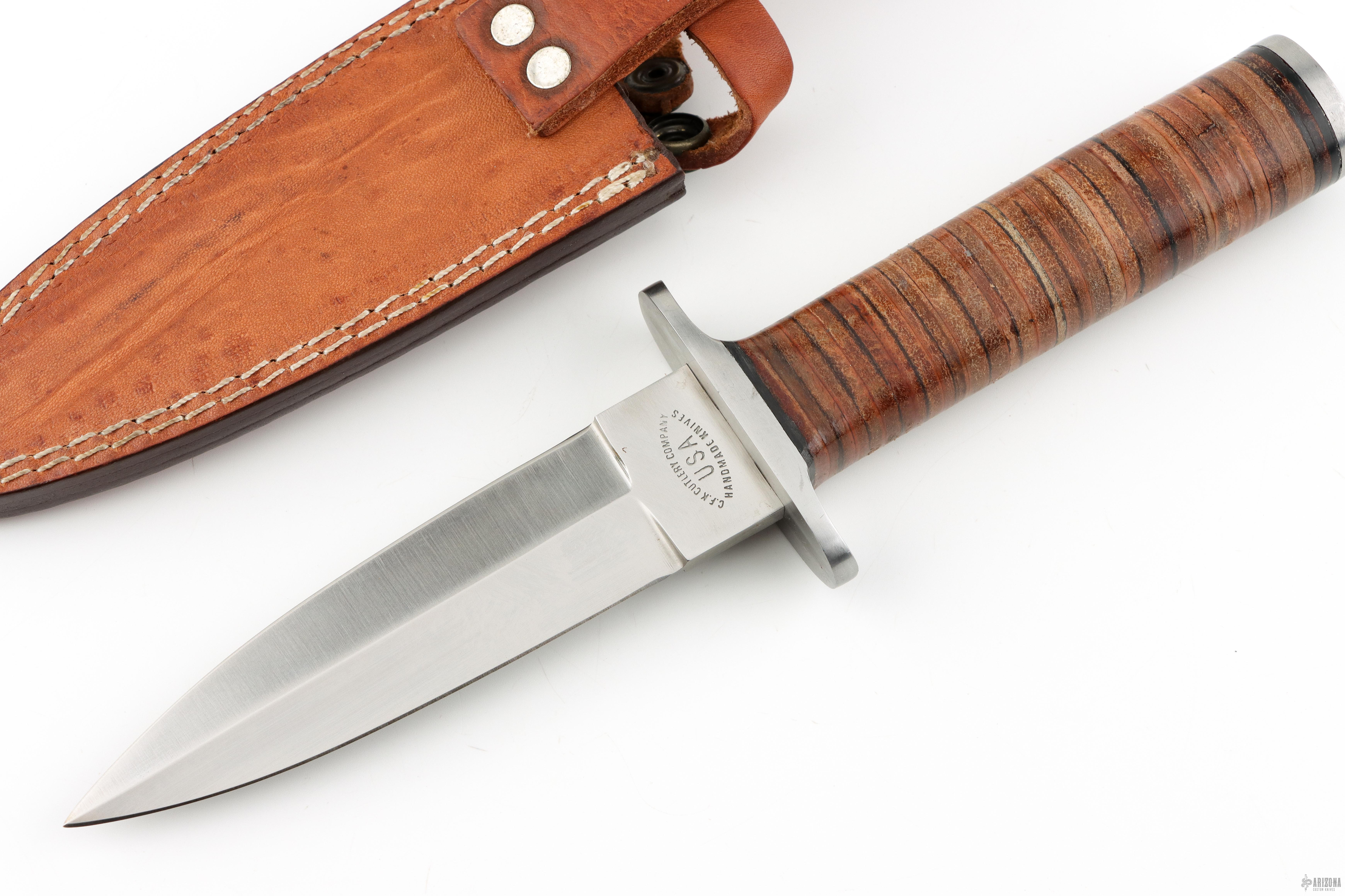 Stacked Leather Dagger - Arizona Custom Knives