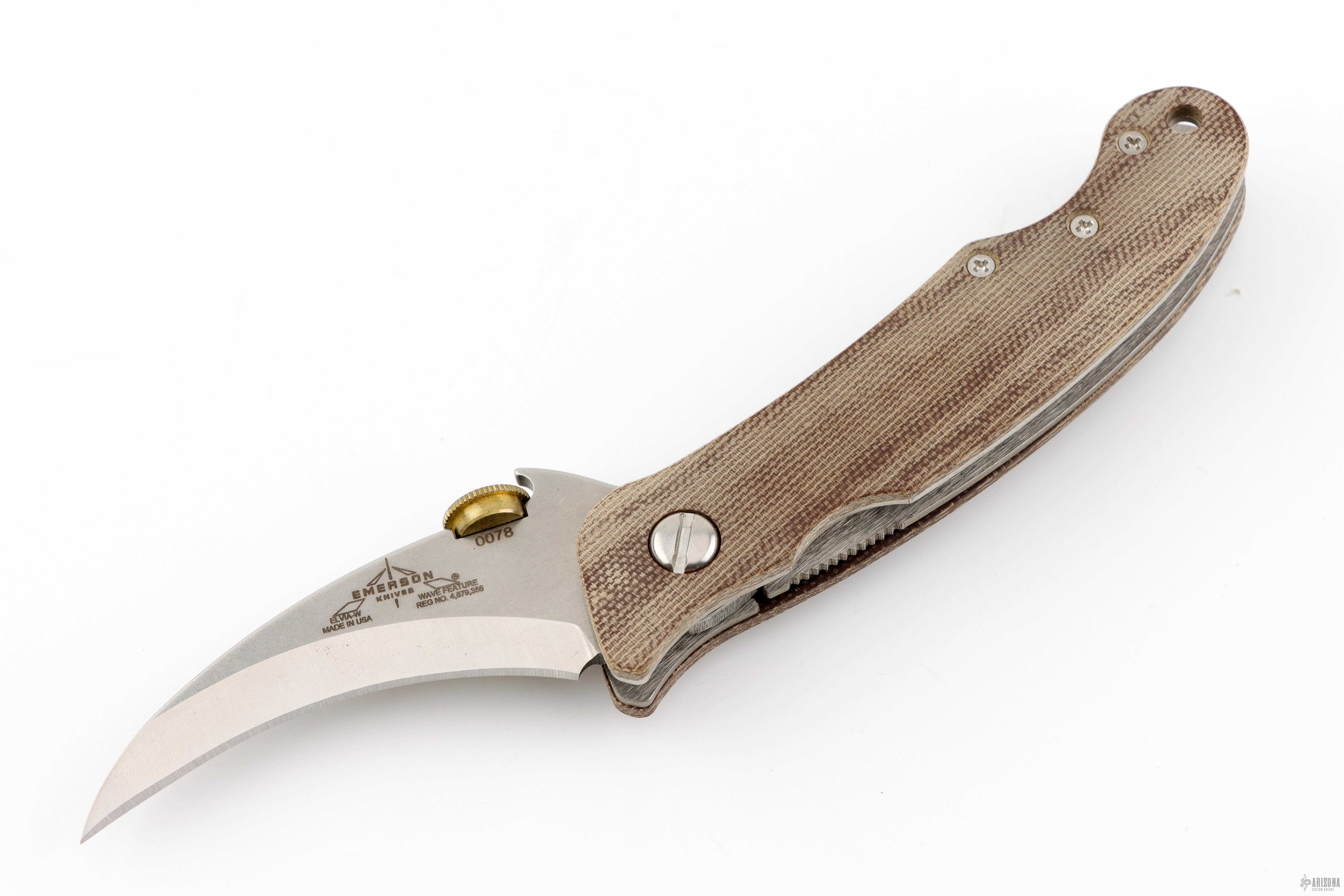Elvia Waved SF Micarta #0078 - Arizona Custom Knives Elvia Waved SF Micarta #0078 - Arizona Custom Knives