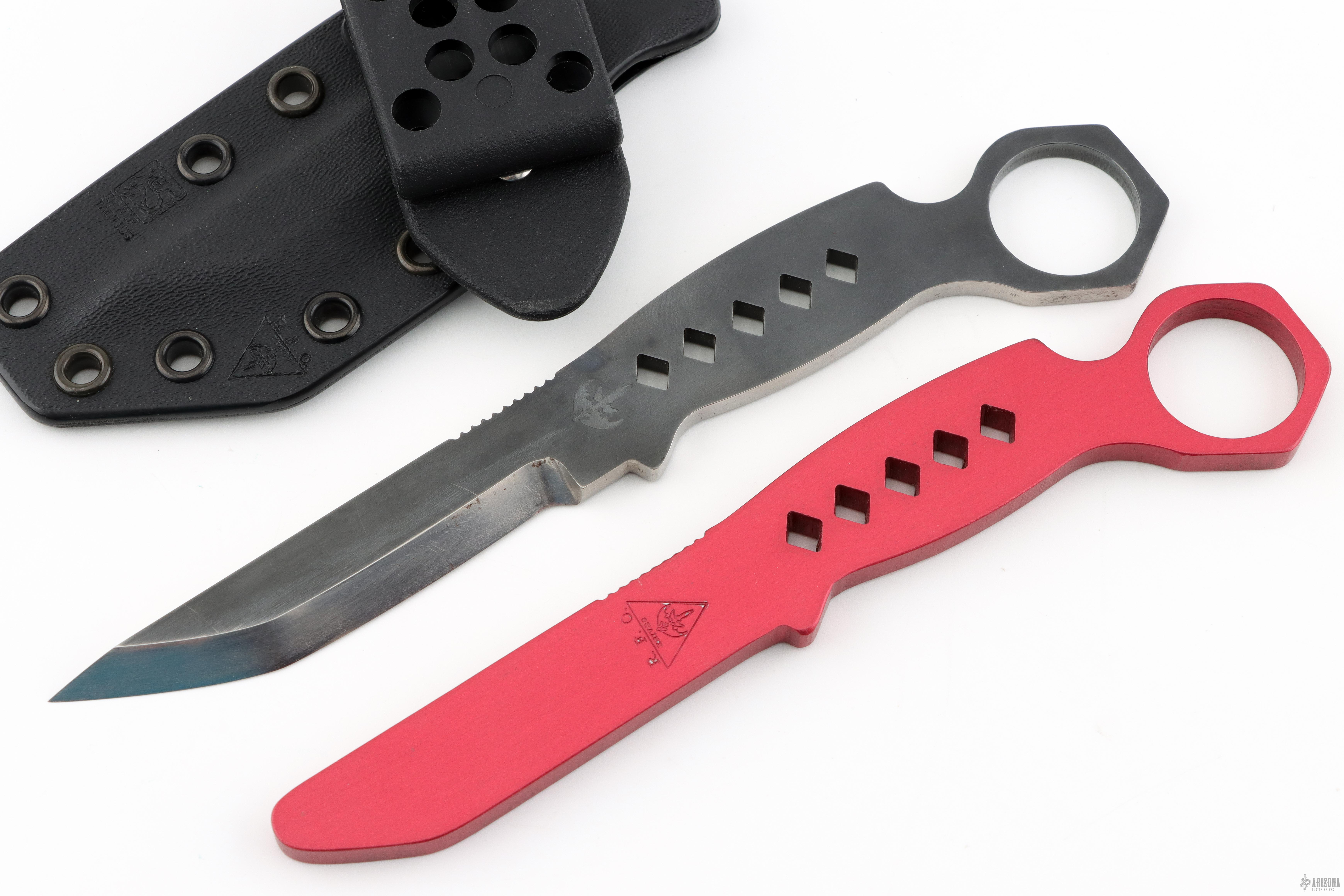 Small Ringed Knife Ring Knife w/ Trainer - Arizona Custom Knives