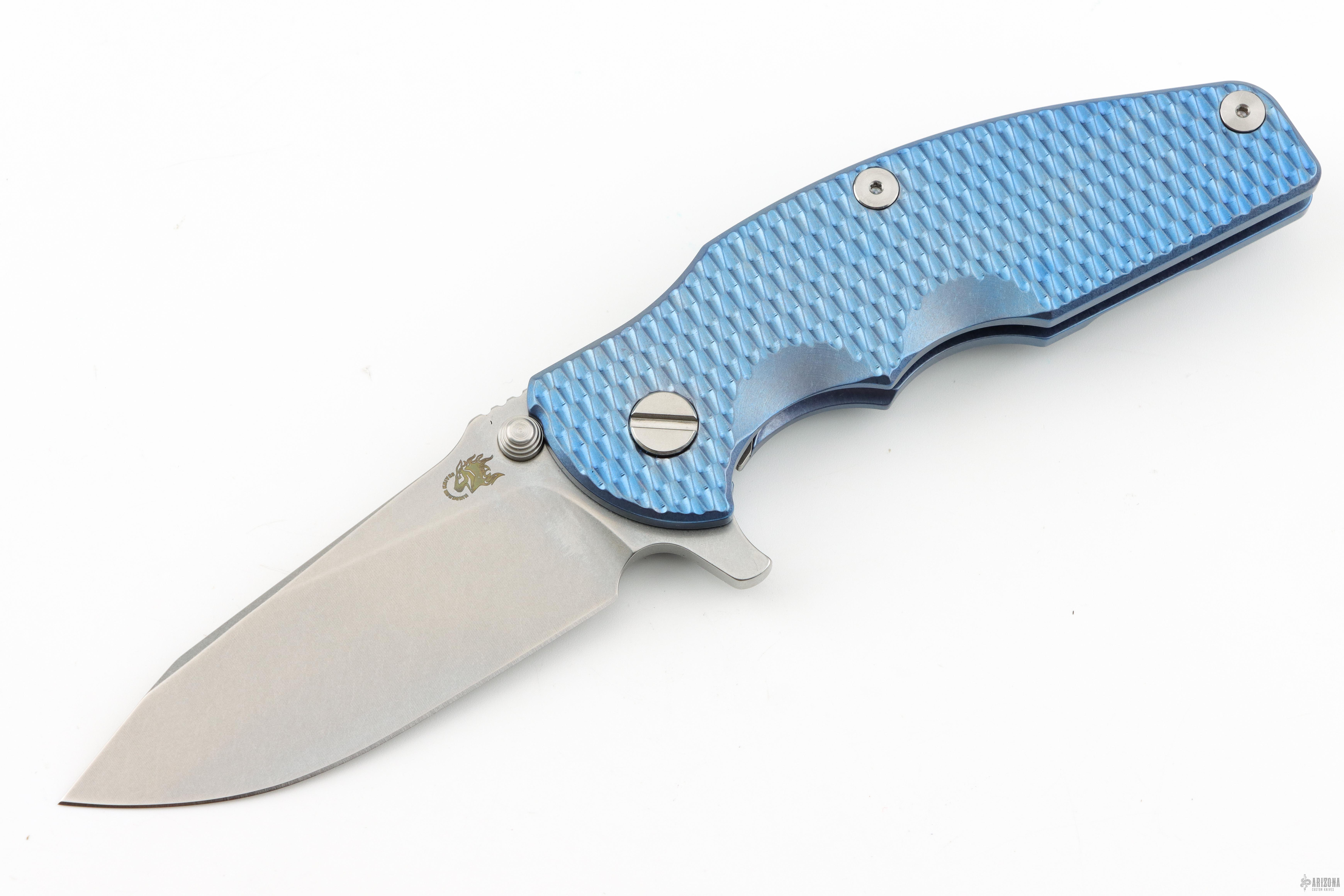 Jurassic - Slicer Tri-Way Stonewash Blue - Arizona Custom Knives