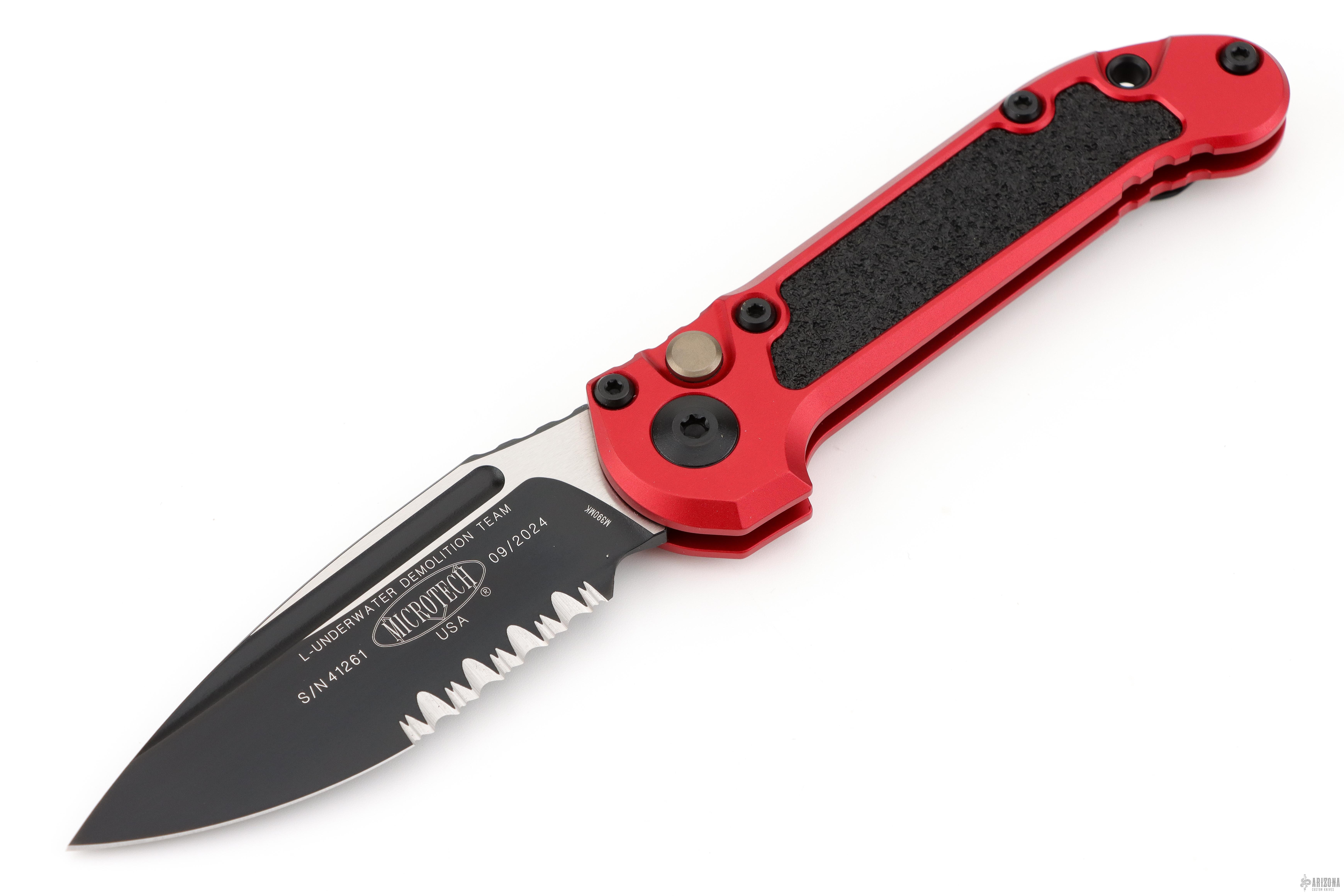1135-2RD LUDT S/E Gen III Red Partial Serrated - Arizona Custom Knives