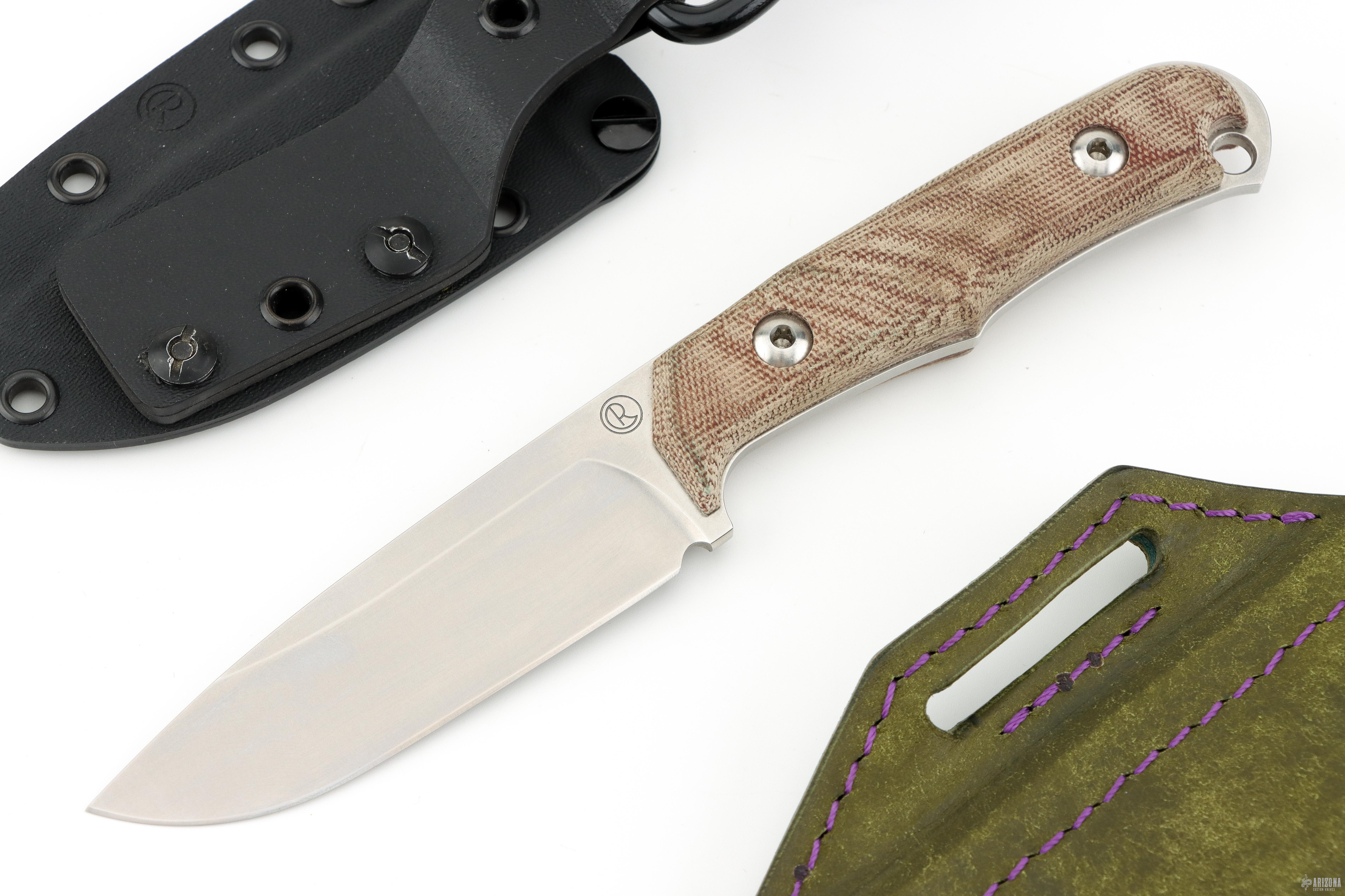 Backpacker - Custom Green Leather Sheath - Arizona Custom Knives