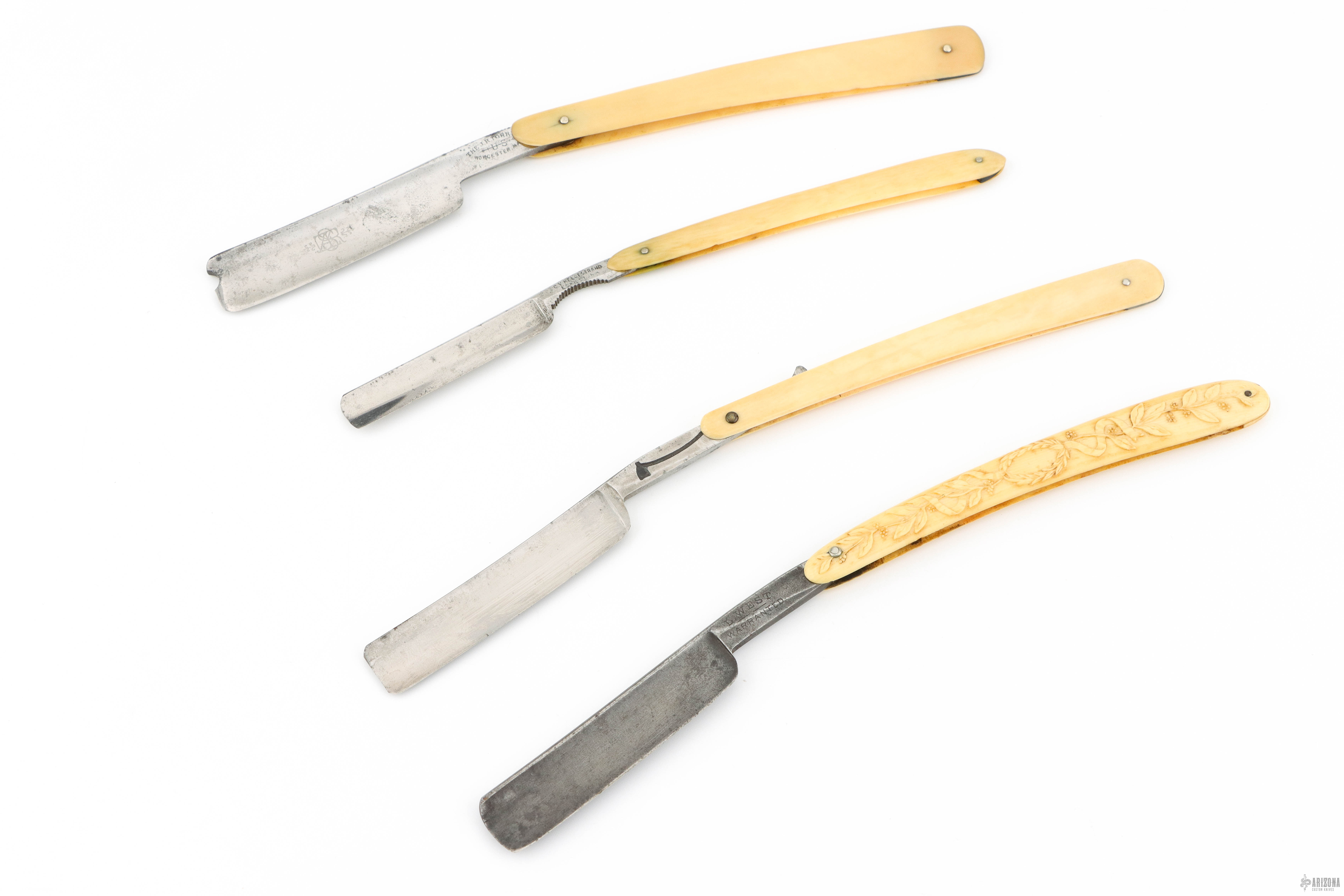 Four Vintage Straight Razors - Arizona Custom Knives