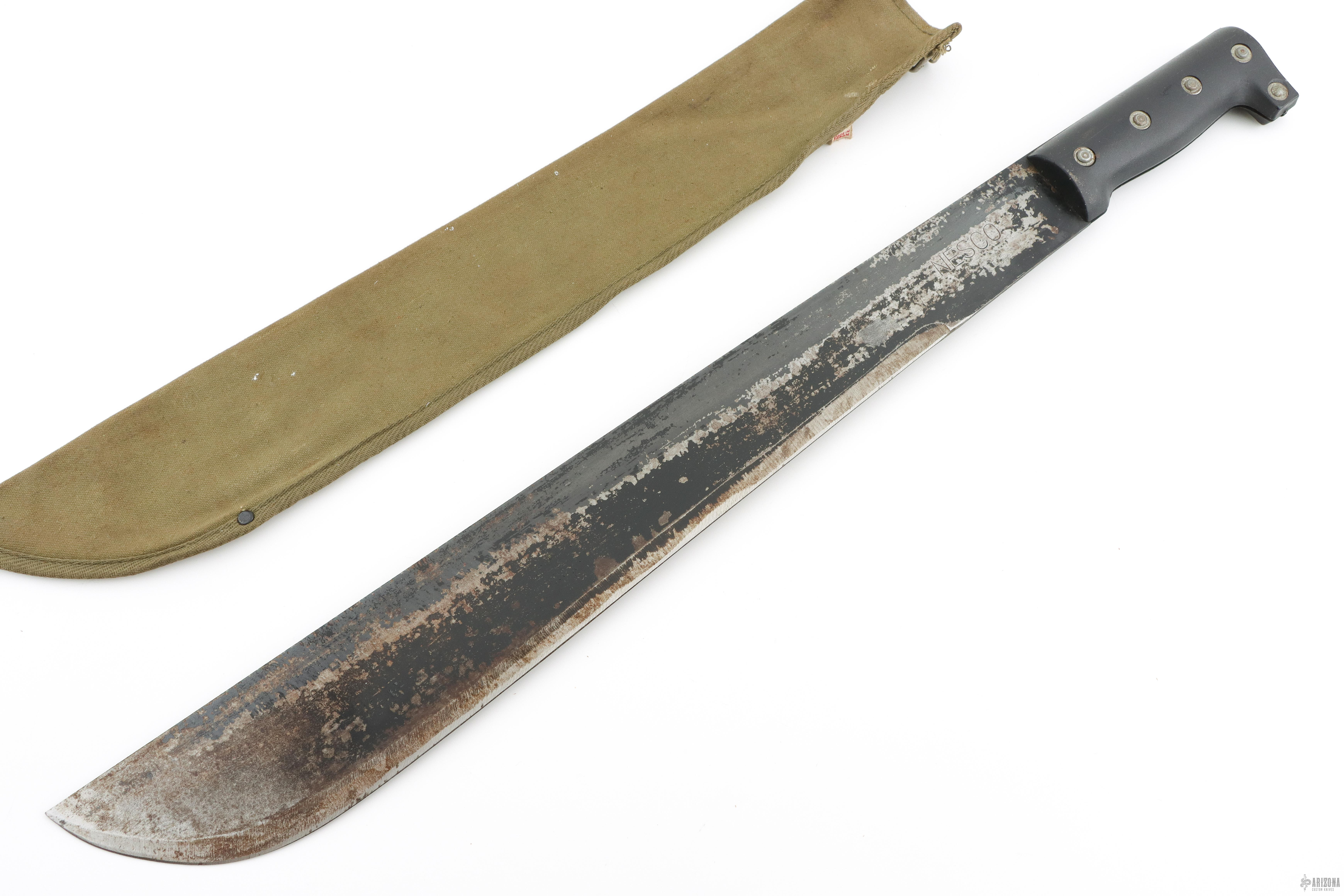 Vintage NCS No 168-72 Japanese Machete Knife Tool w/Canvas
