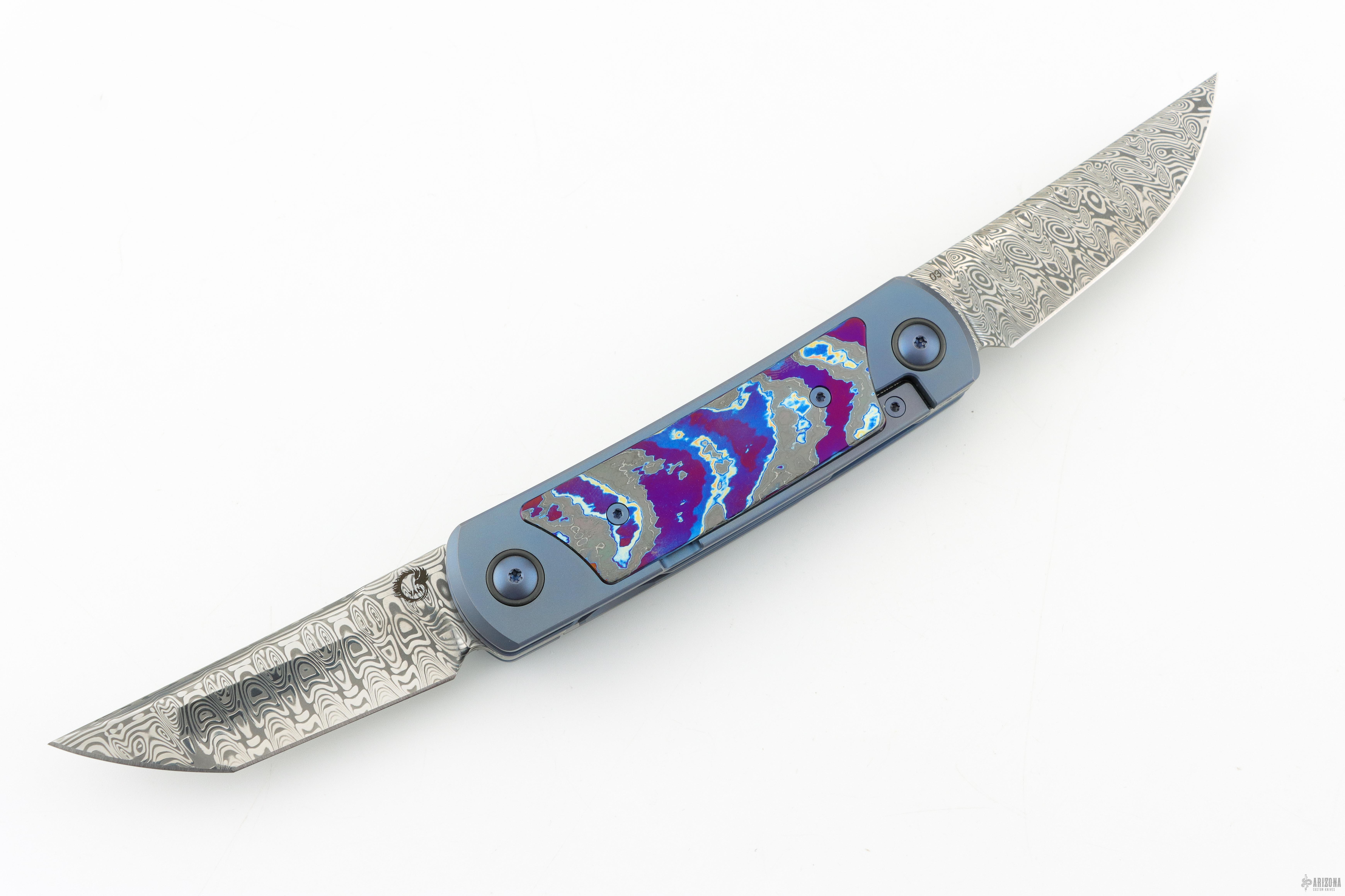 EMW - Zircuti Inlay Zirconium Pivot Damasteel Blades - Arizona