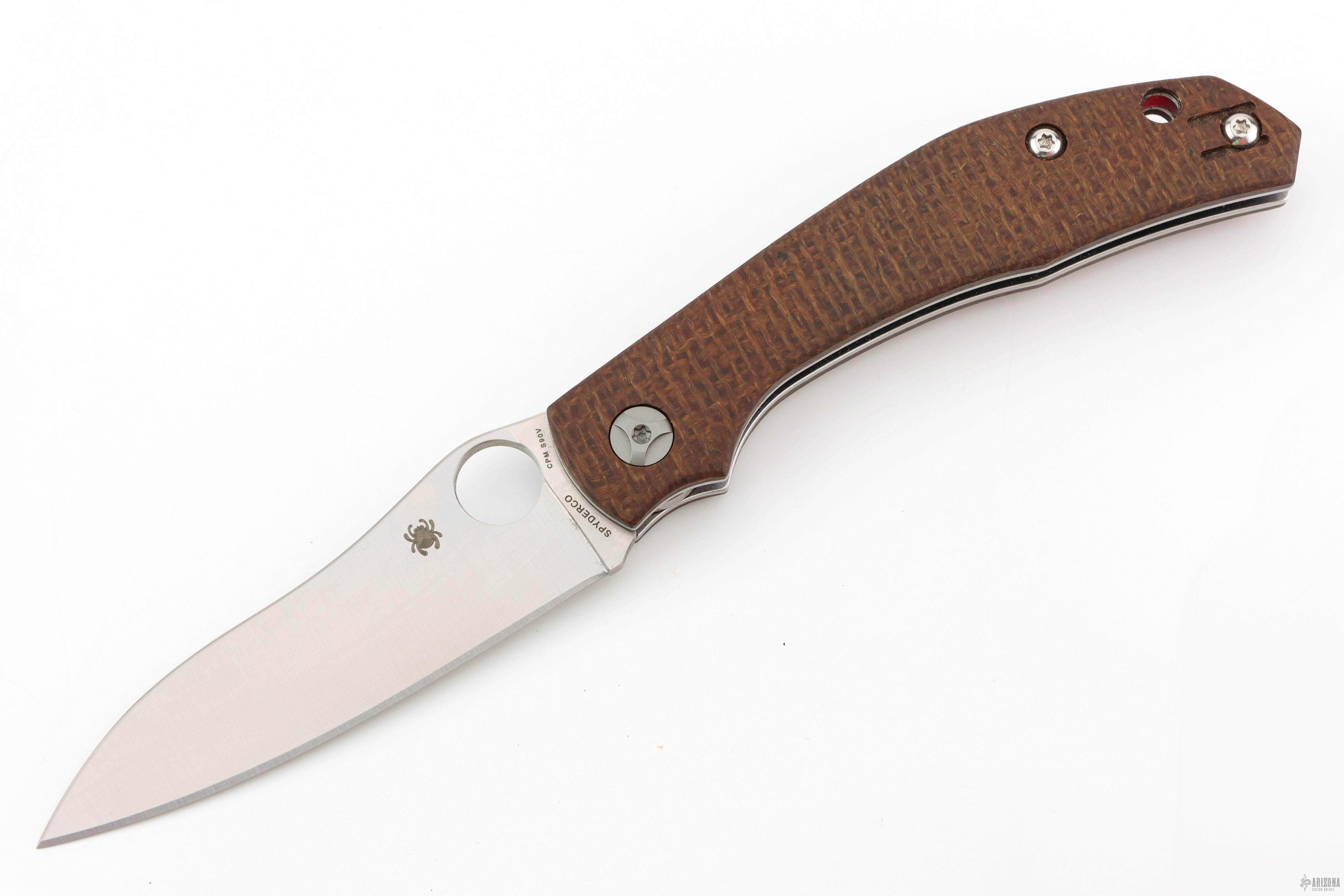 TARPtoTARP × yangravar × Baltic amber 甘刀 C241BMBNP Kapara BN Burlap Micarta S90V - Arizona Custom Knives