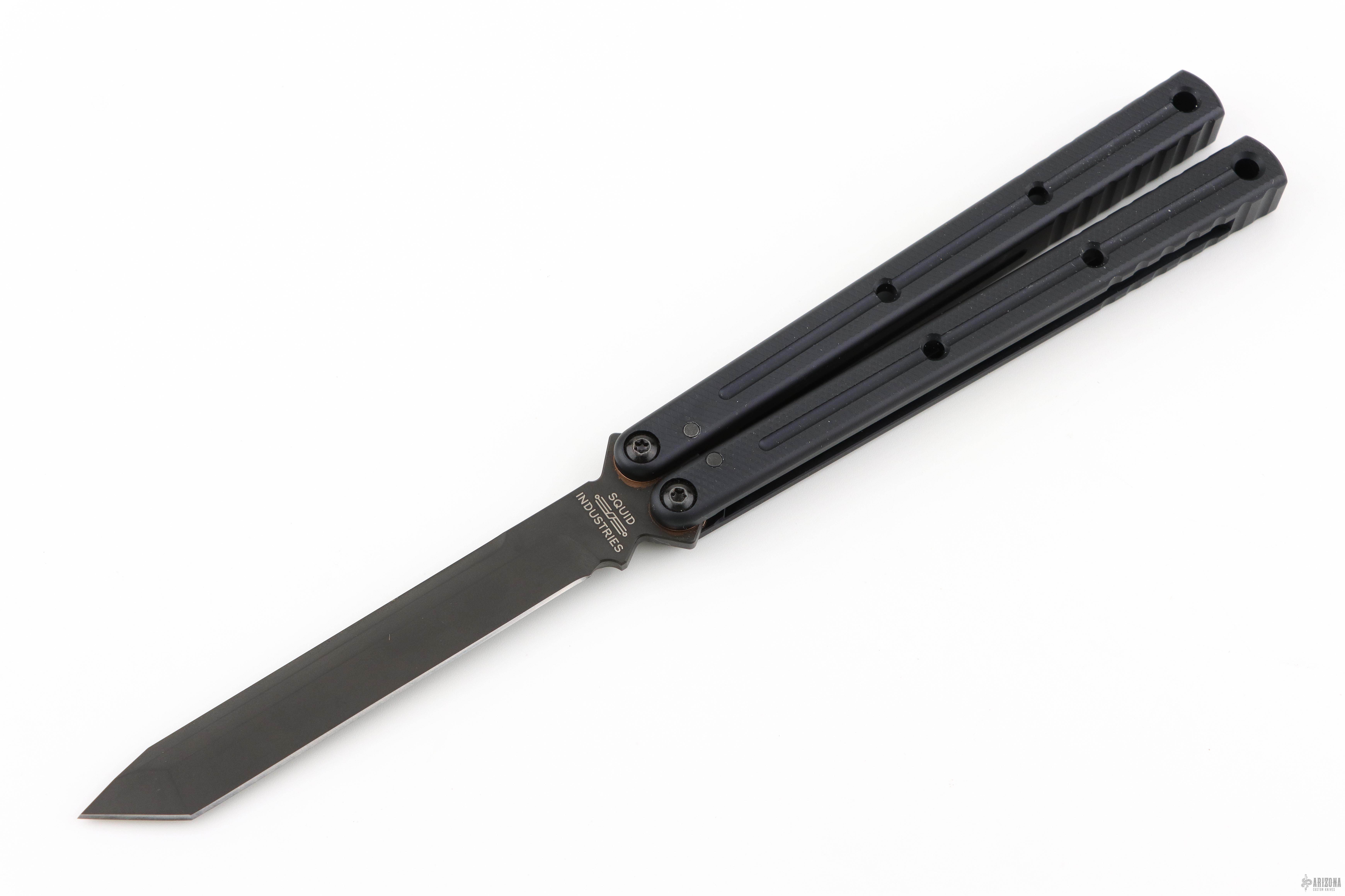 Krake Raken V3 - Inked Matte Black Tanto - Arizona Custom Knives