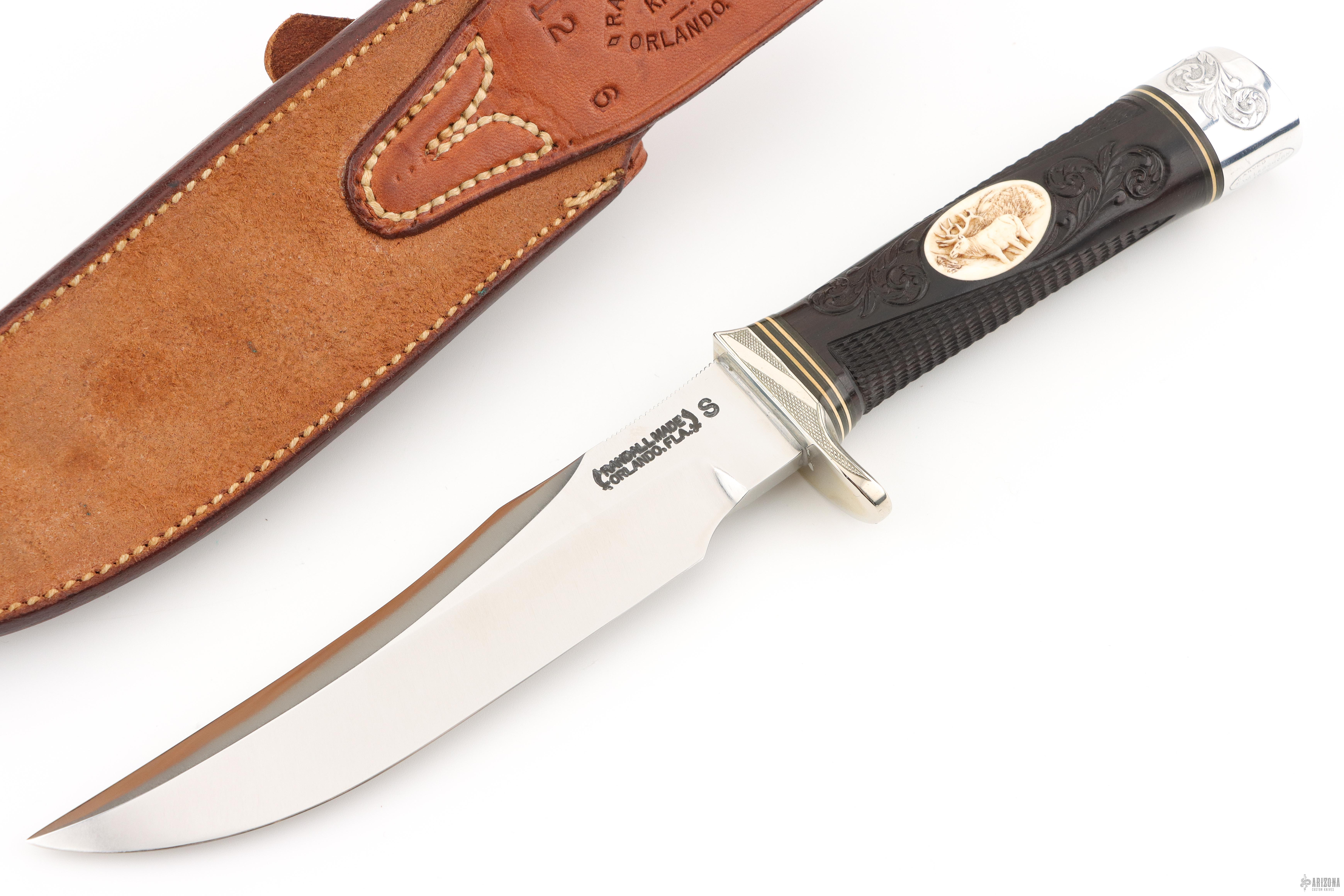 Model 12-6 Little Bear Bowie - Rare Early Tom Leschorn Embellished