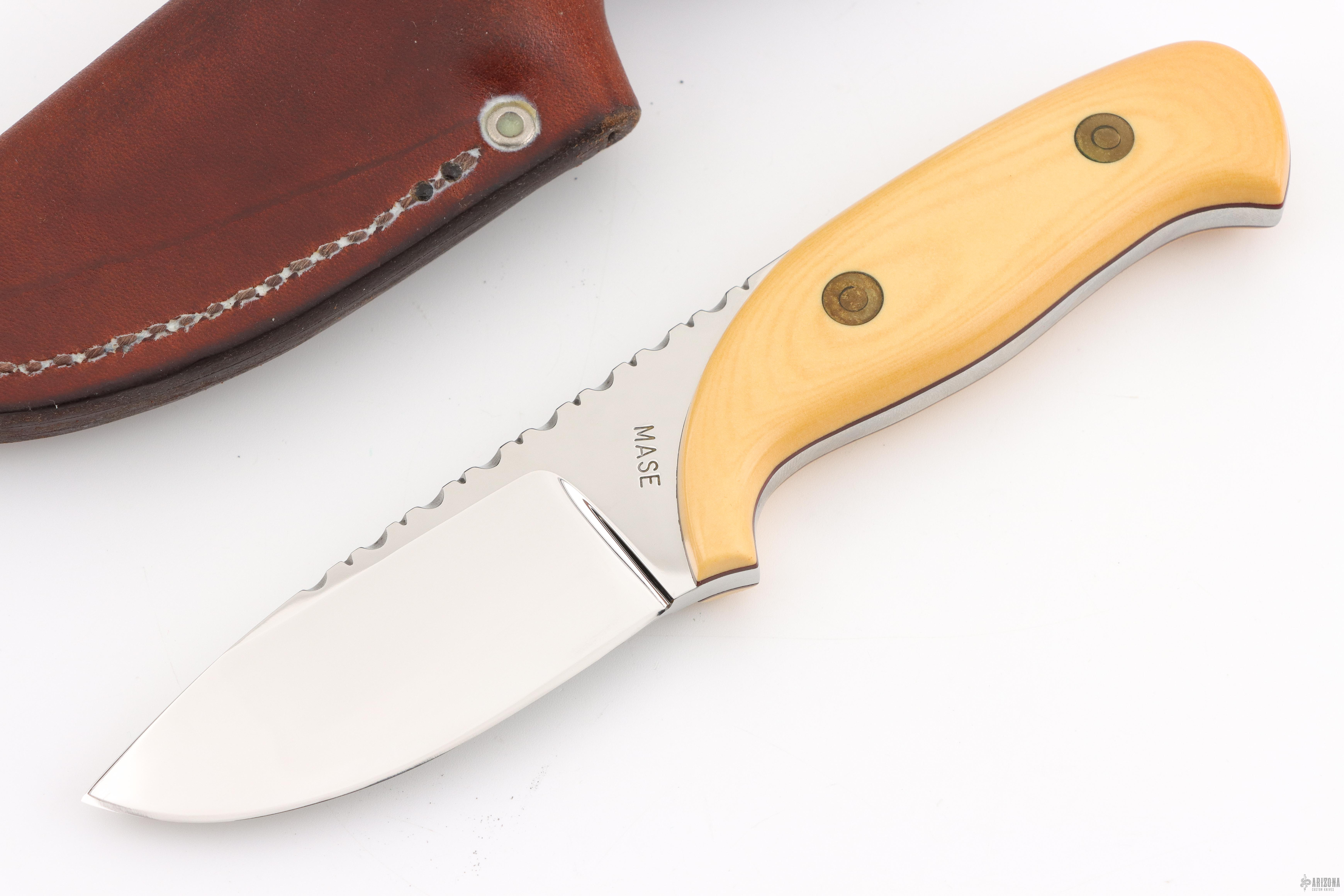 Drop Point Hunter - Bear Scrimshaw by Bob Engnath - Arizona Custom Knives