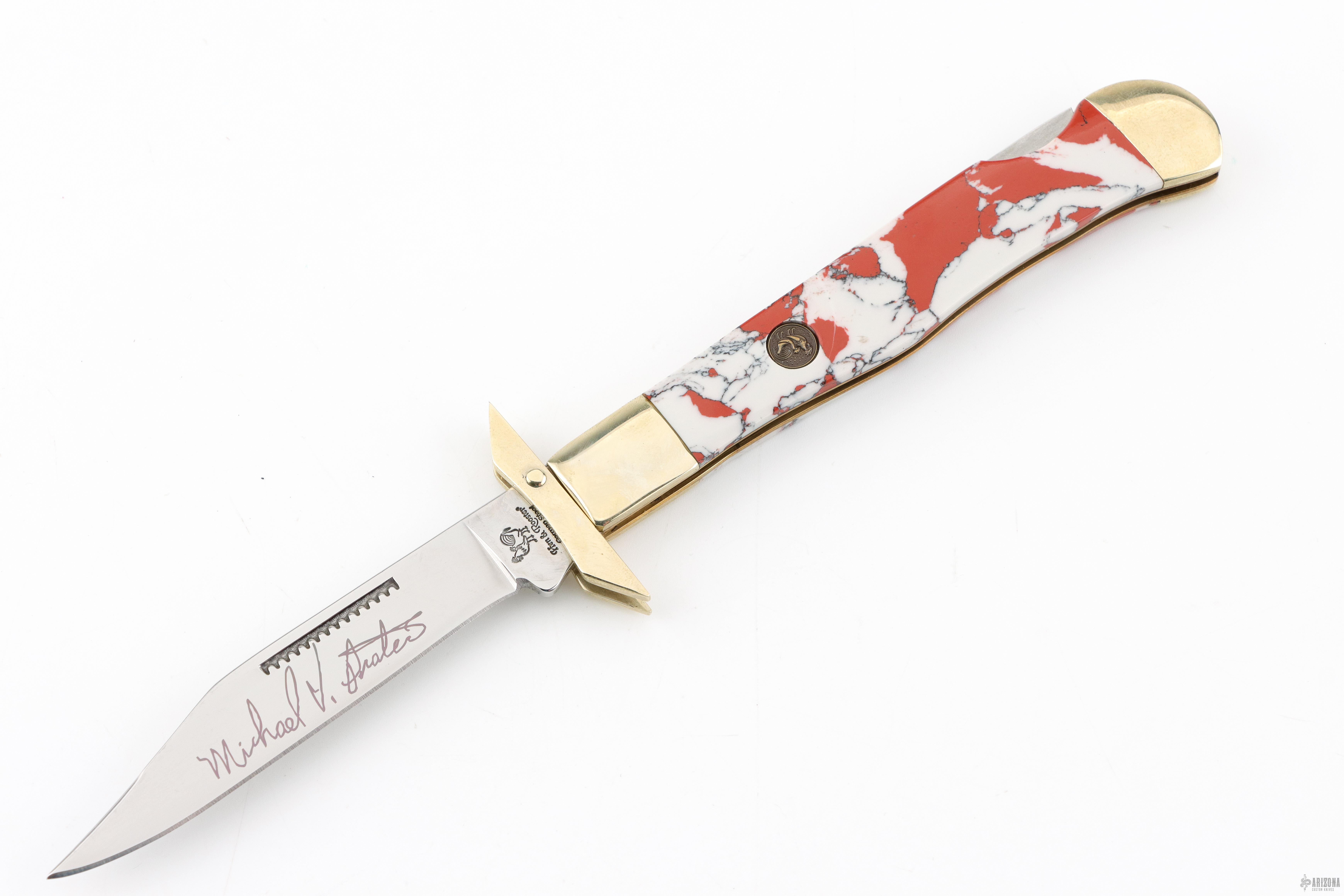 6112FRM 4116GS Cheetah Style Lockback - Painted Pony Designs