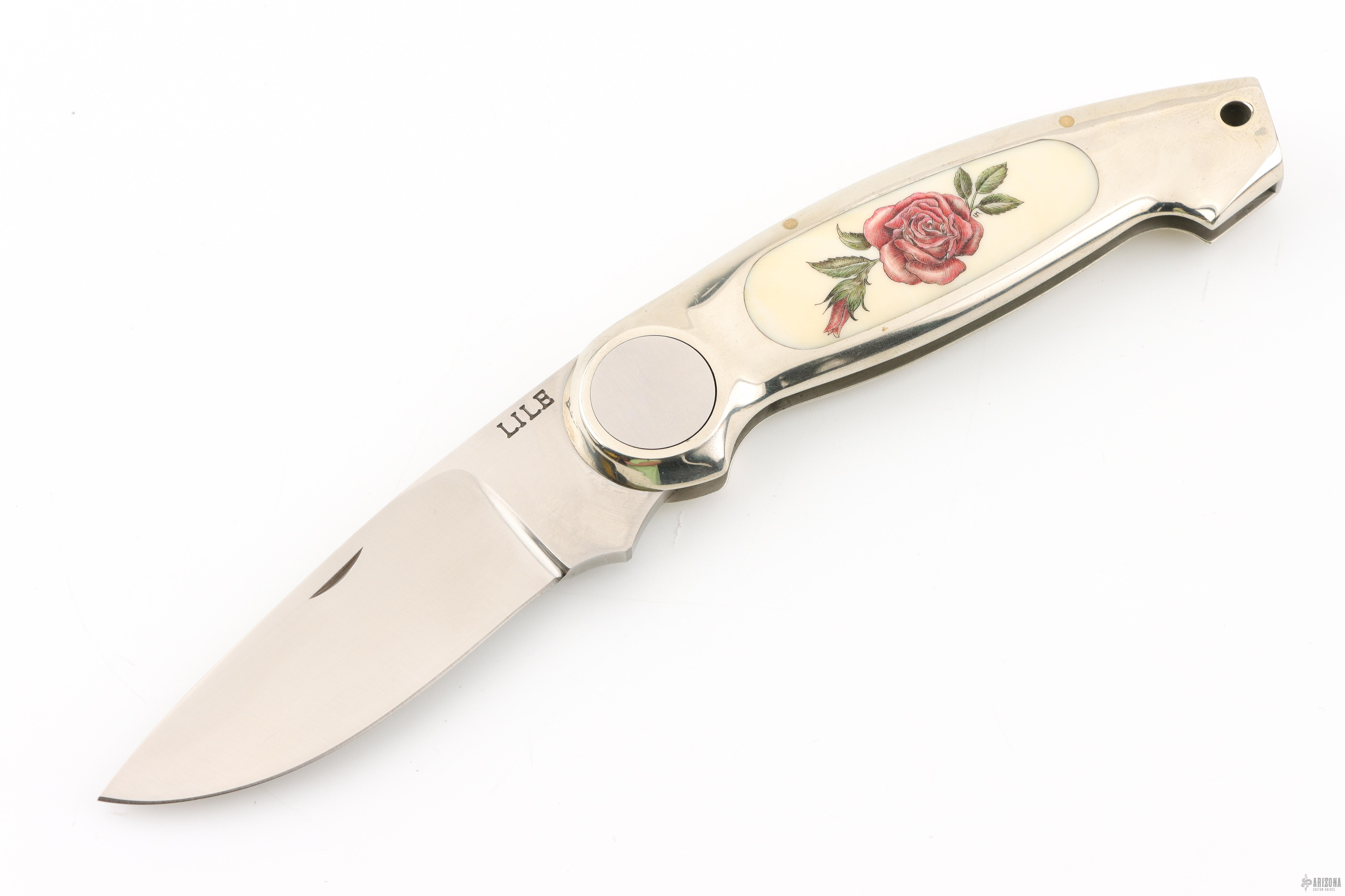 LEFTY’S製Brief Case（口金タイプ）カスタムオーダーメイド品 Button Lock Folder #145 - Double Scrimshaw by LM - Arizona Custom