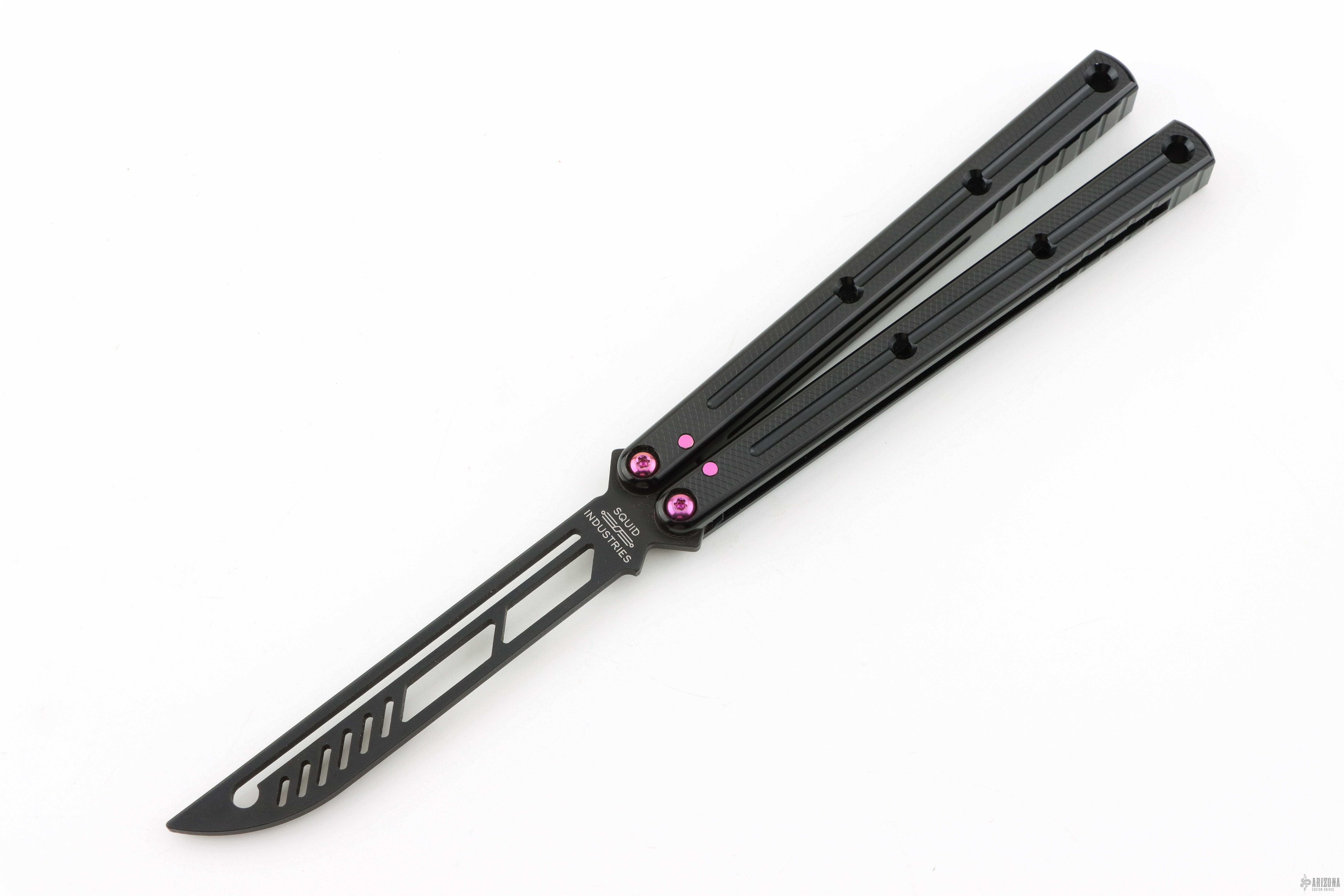 Krake Raken Trainer V2.5 - Inked Black Ti Magenta - Arizona Custom Knives