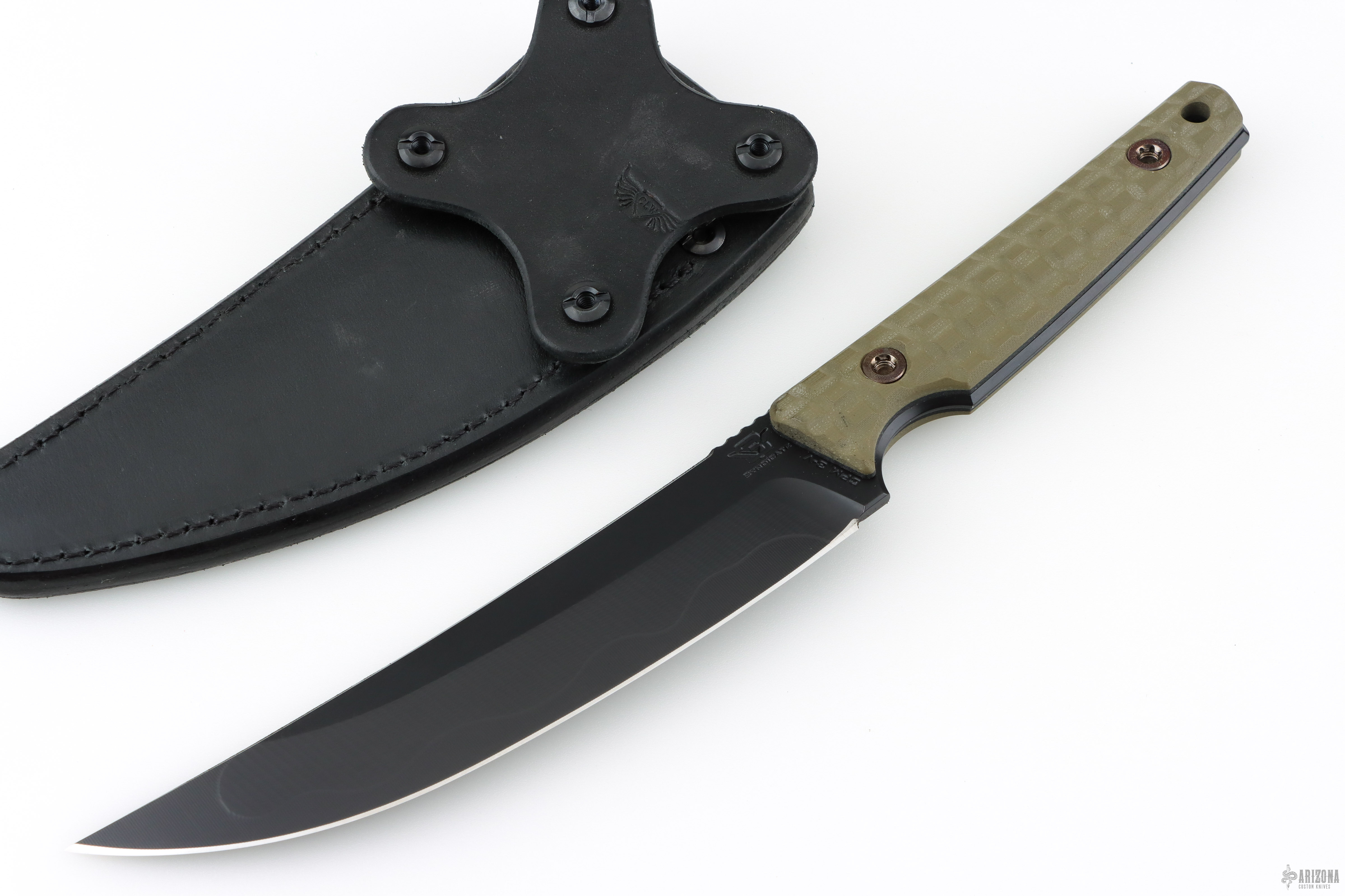 3V SYNDICATE Musashi - Green G-10 MEFP - Arizona Custom Knives