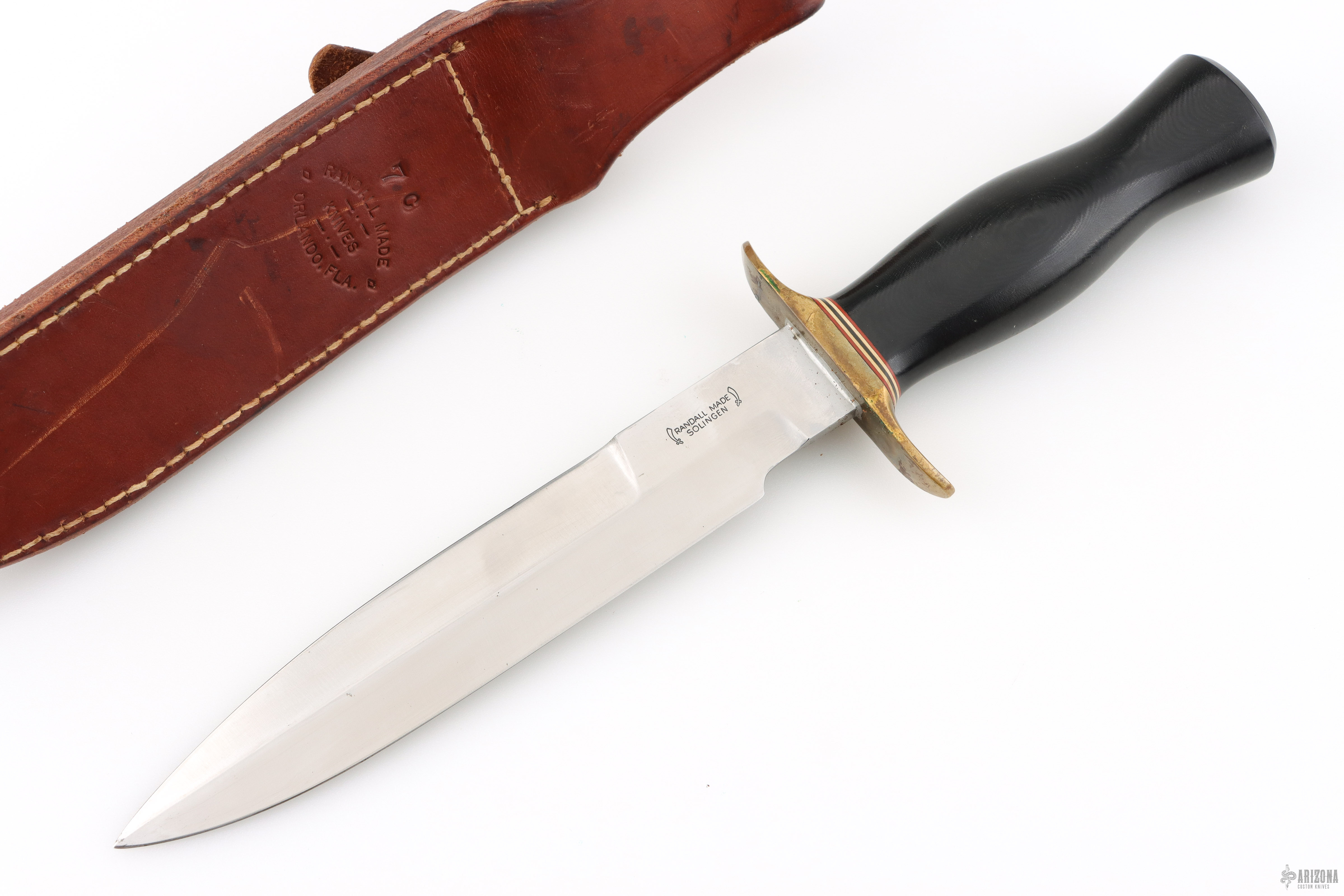 Solingen Renaissance 804 ストレートレザー Solingen Fighter - Arizona Custom Knives