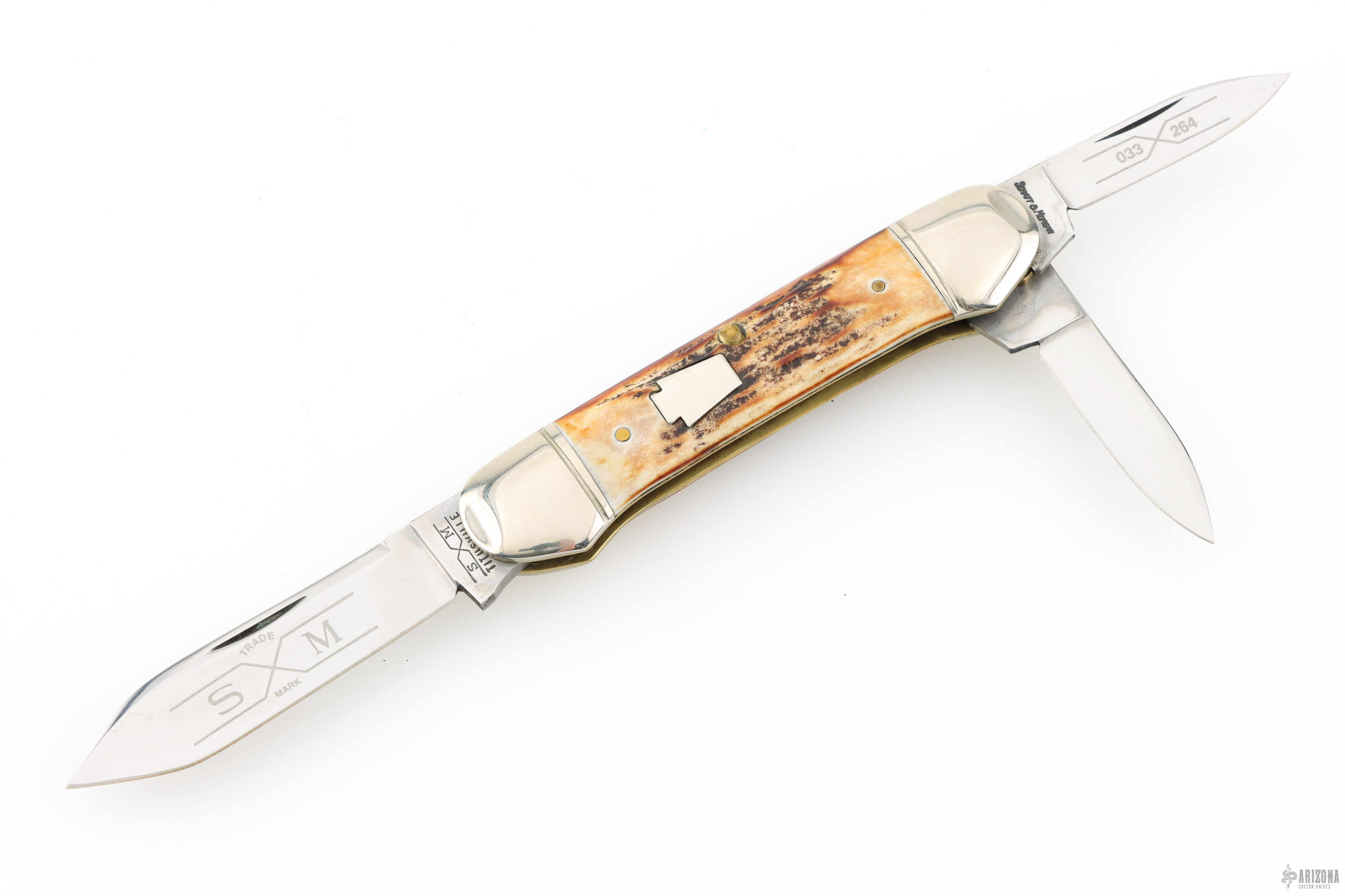 033264 3-Blade Canoe - Arizona Custom Knives