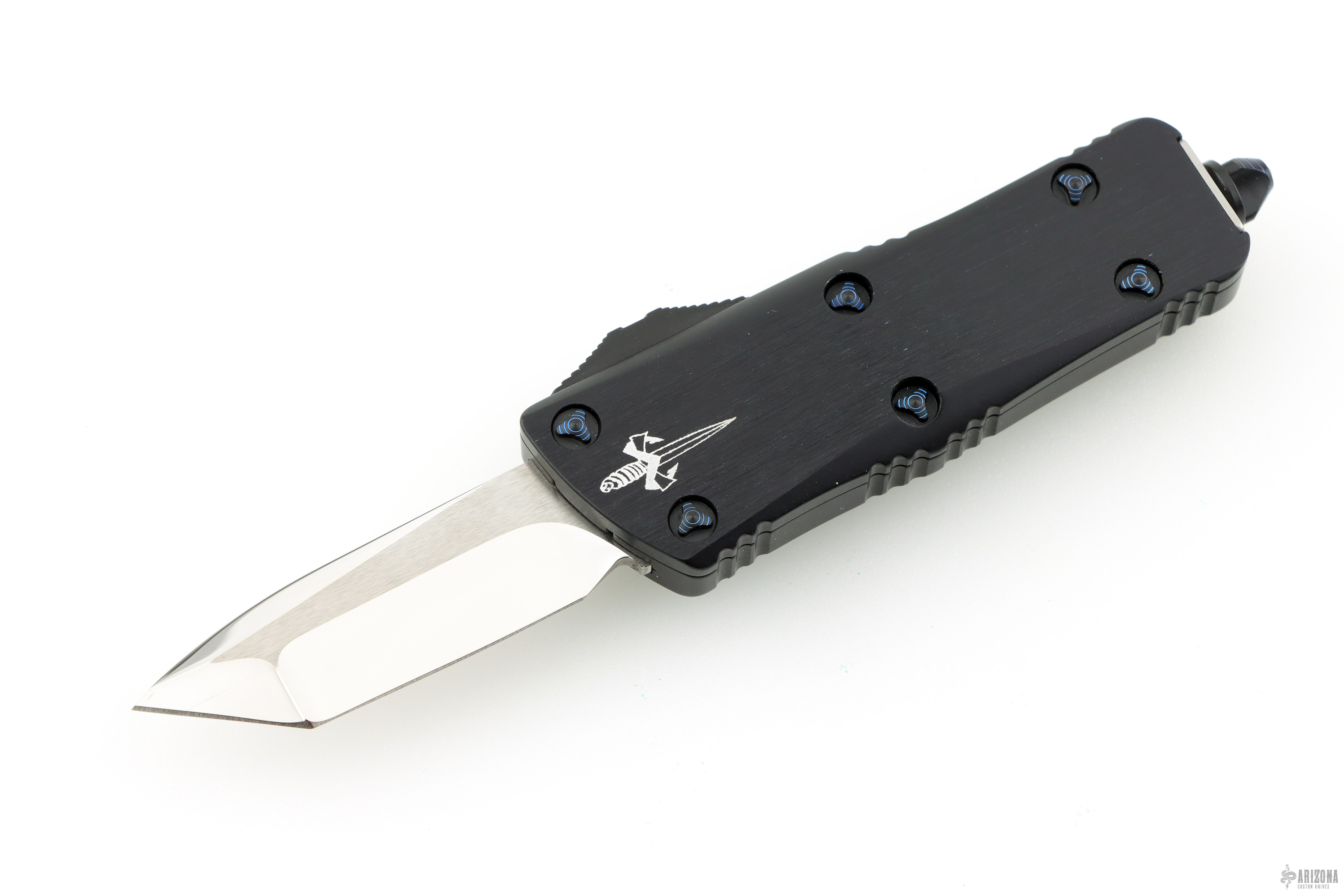 Troodon Mini - Tanto Edge Mirror Polish Star Grind Blue Ringed HW
