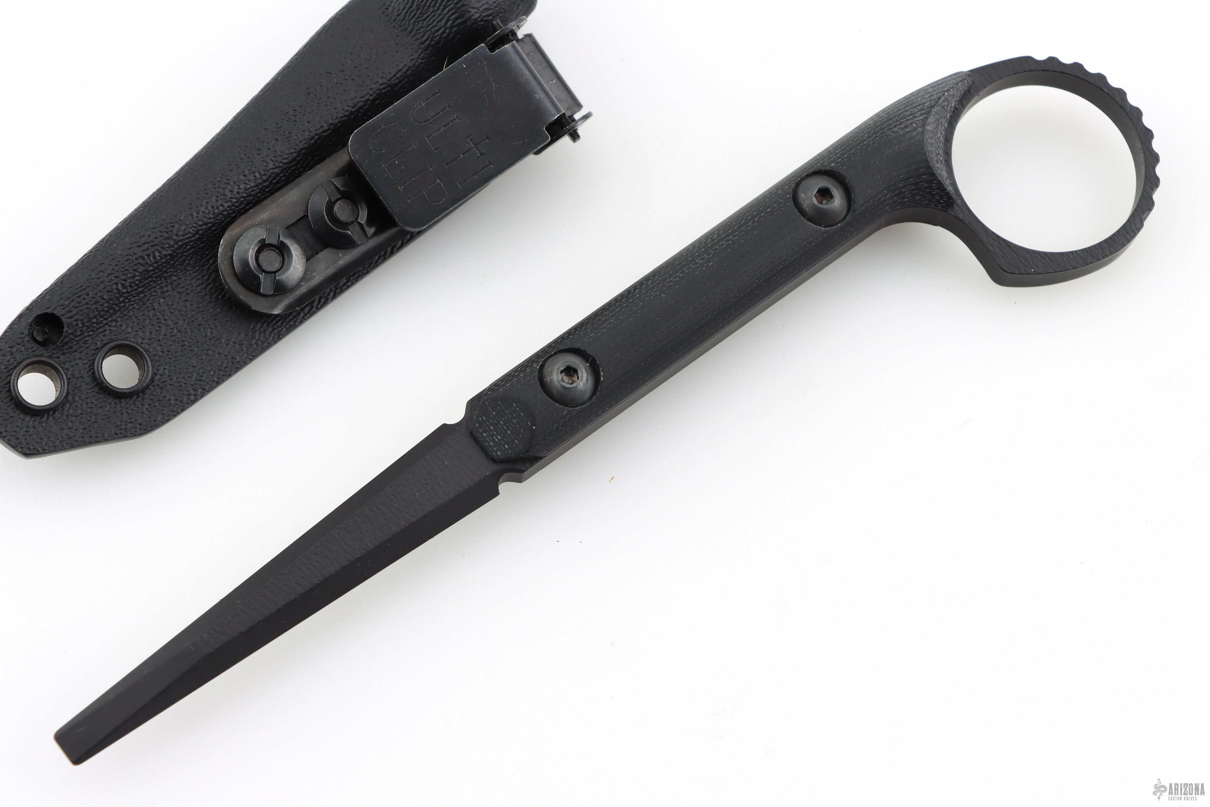 Small Ringed Knife Ringed Flathead Tool - Arizona Custom Knives
