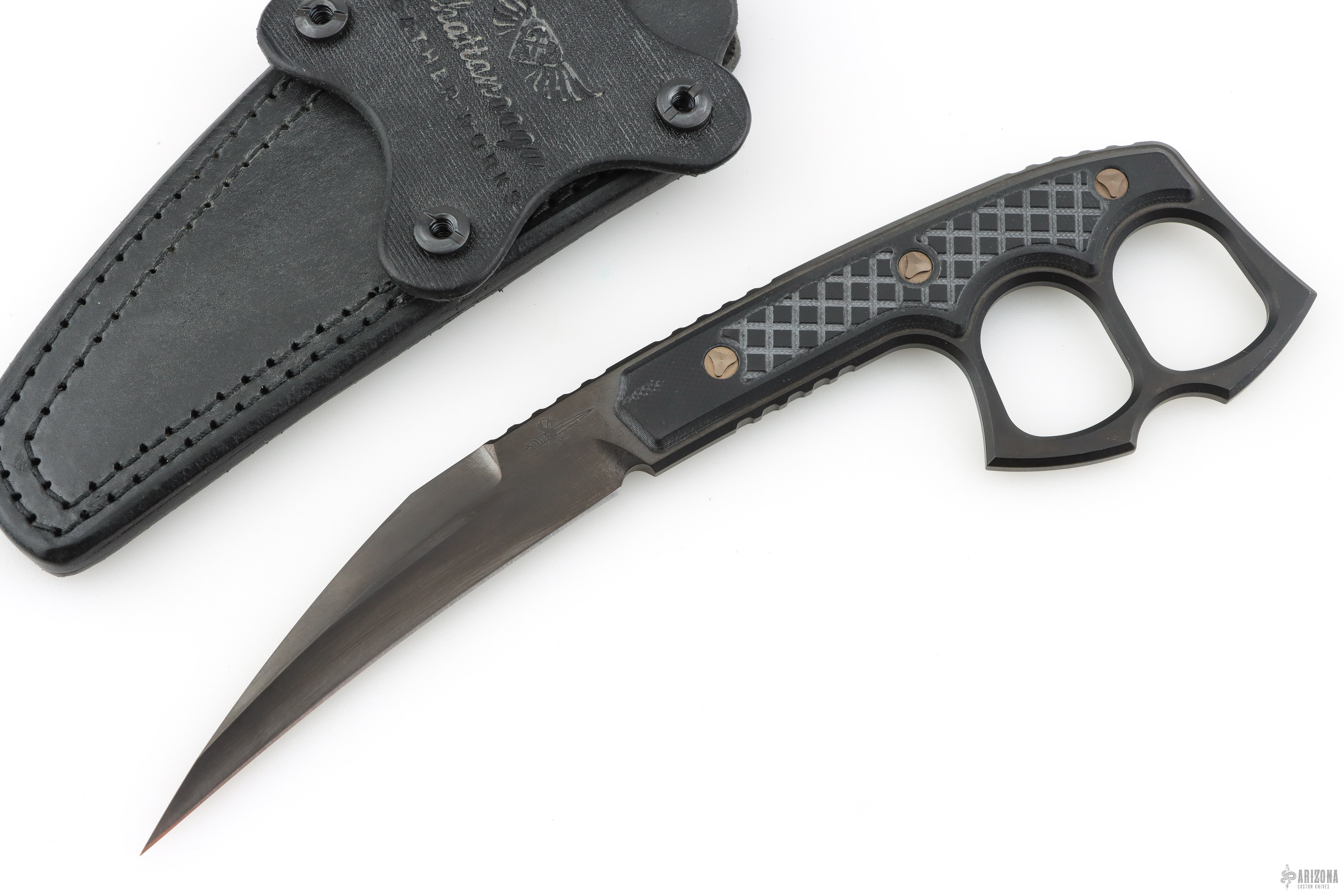 Explicit DLC Two-Tone Stonewash Finsih #021 - Arizona Custom Knives