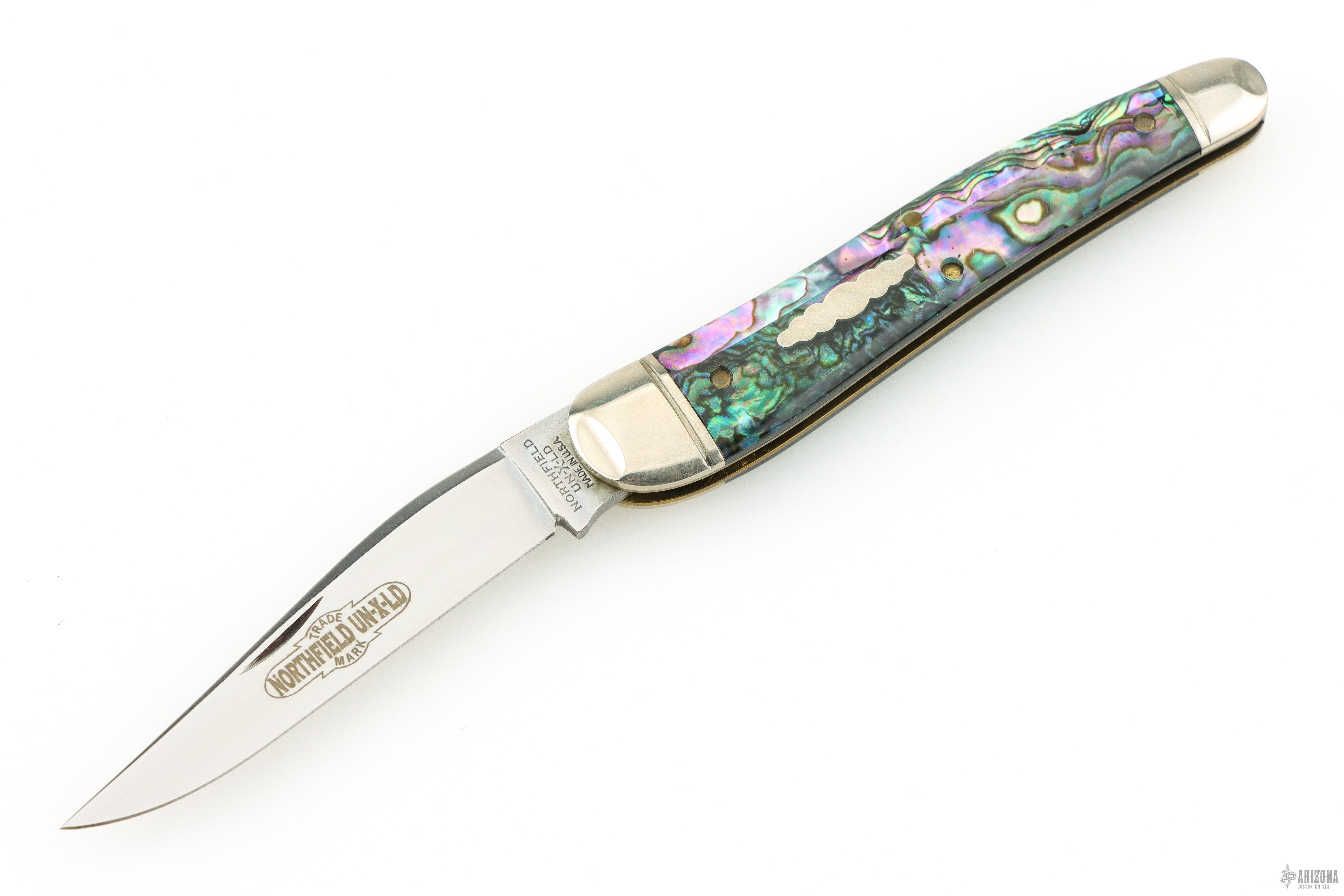 381117 38 Special - ALVS Green Abalone - Arizona Custom Knives