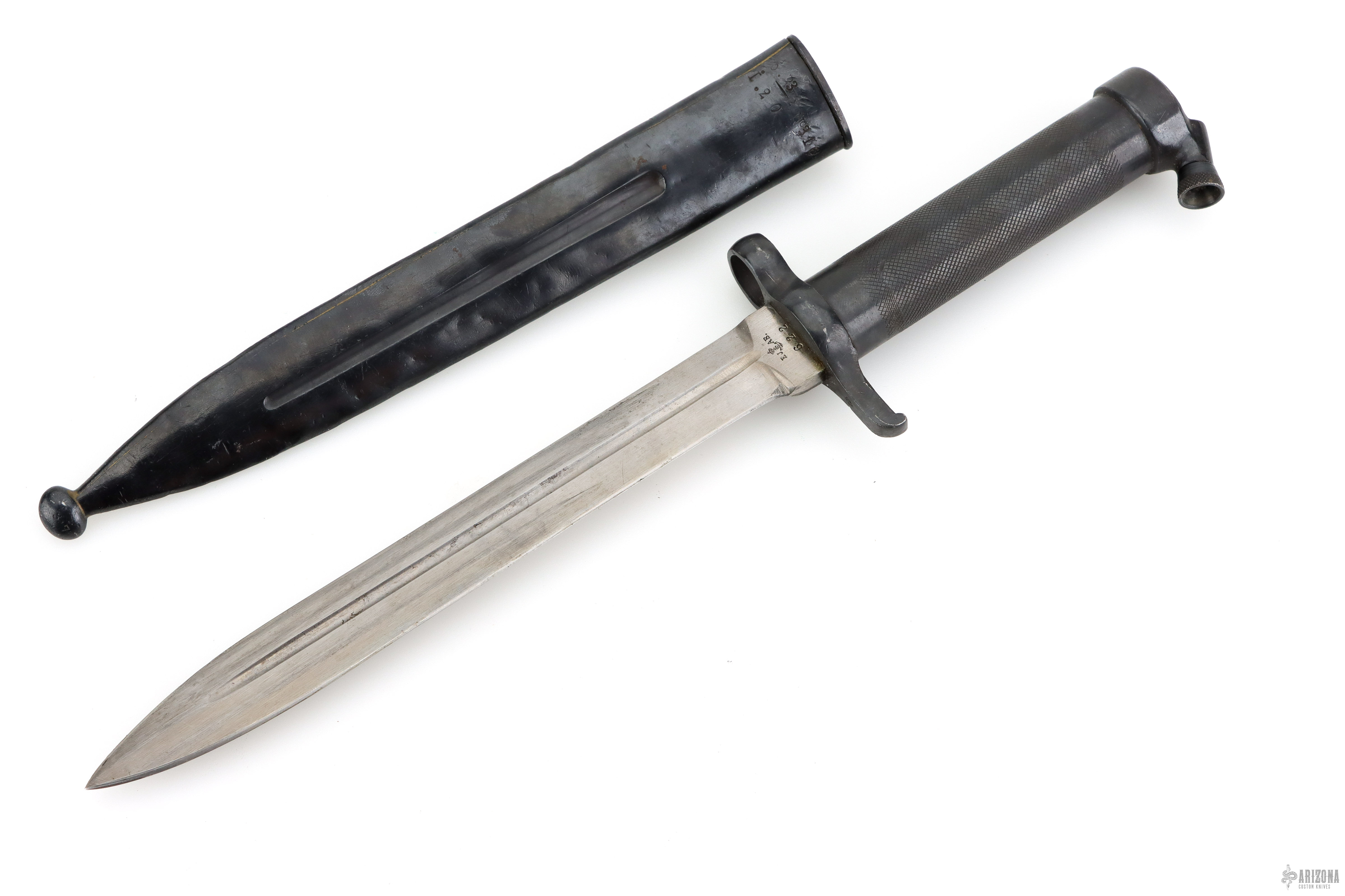 M1896 Swedish Mauser Rifle Bayonet & Scabbard, EJAB – Eskilstuna
