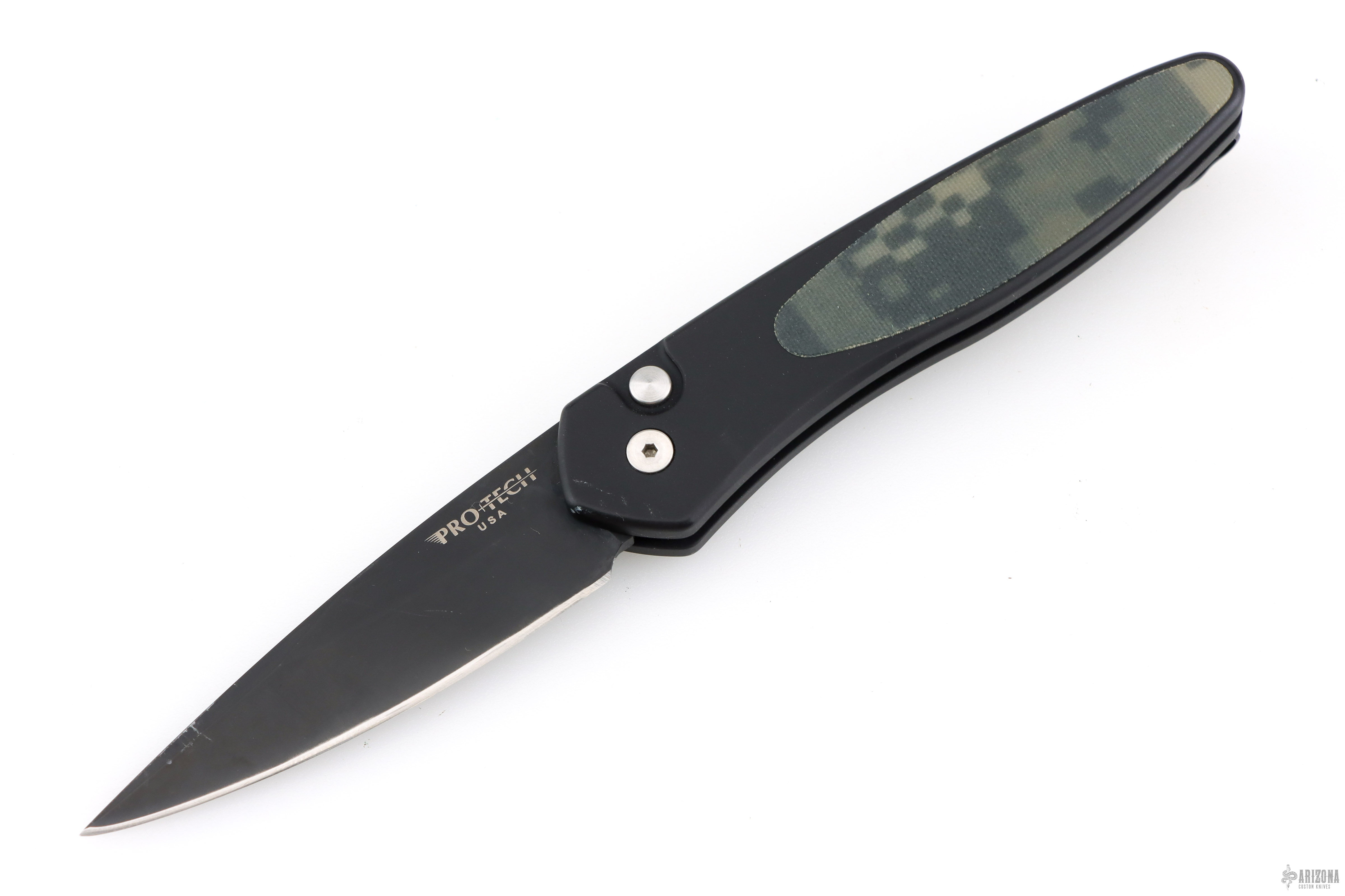 3425 Newport - Camo G-10 - Arizona Custom Knives