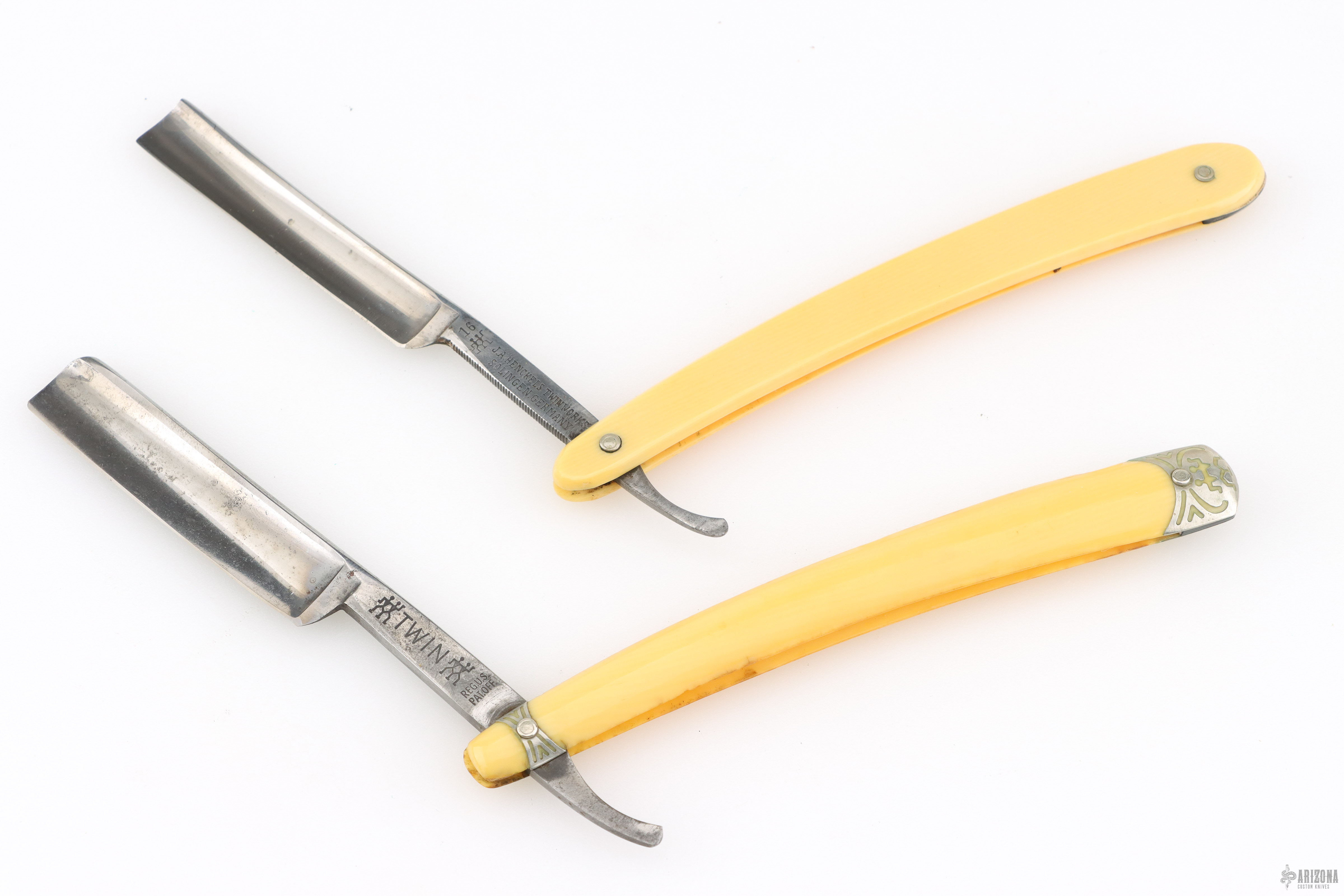 Custom Razor Basicalis Pair of Straight Razors - Arizona Custom Knives