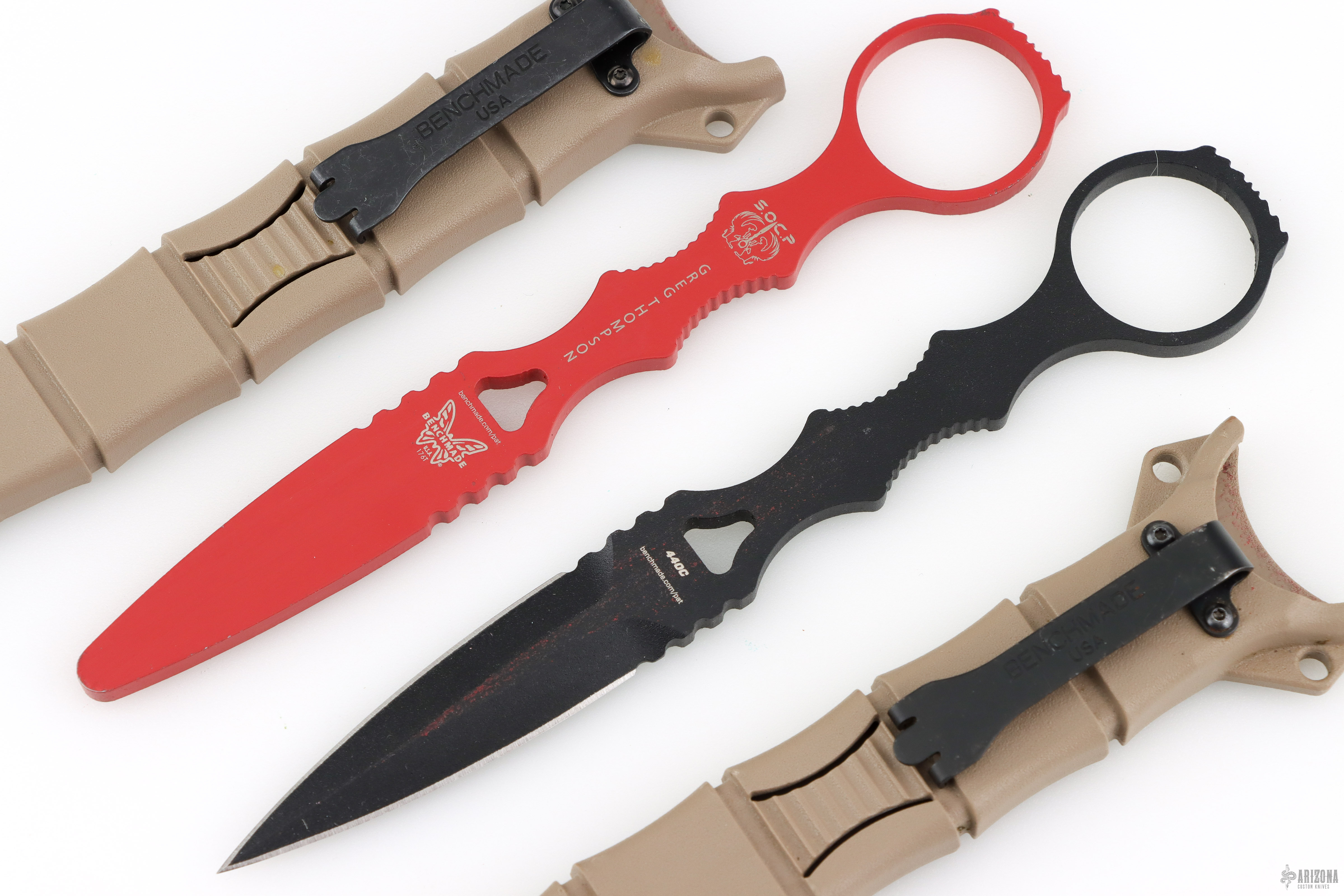 176BKSN-Combo SOCP Dagger Knife w/ Trainer Blade - Arizona Custom