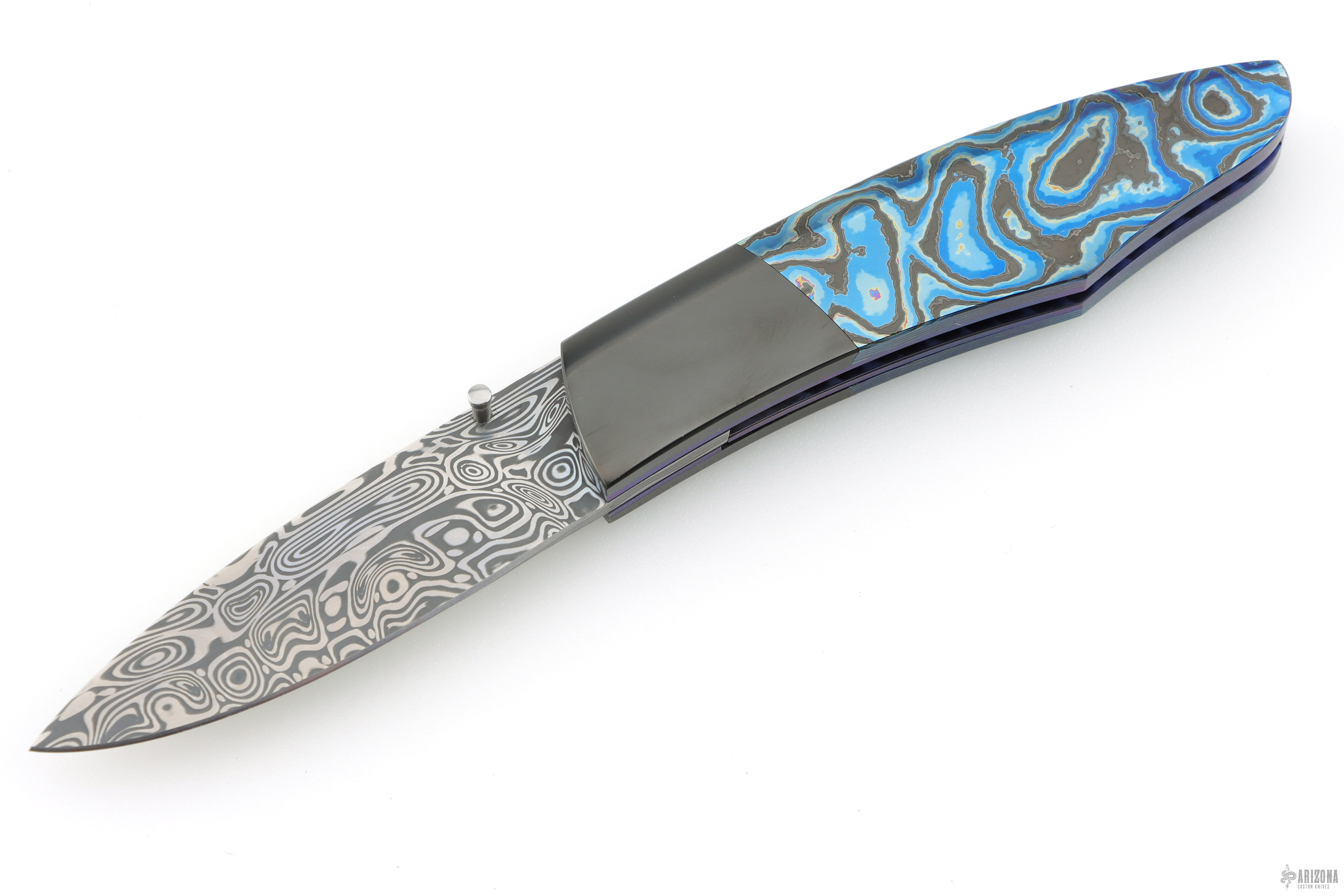 The Gents Folder - Damasteel/Zirc/Black Timascus - Arizona Custom