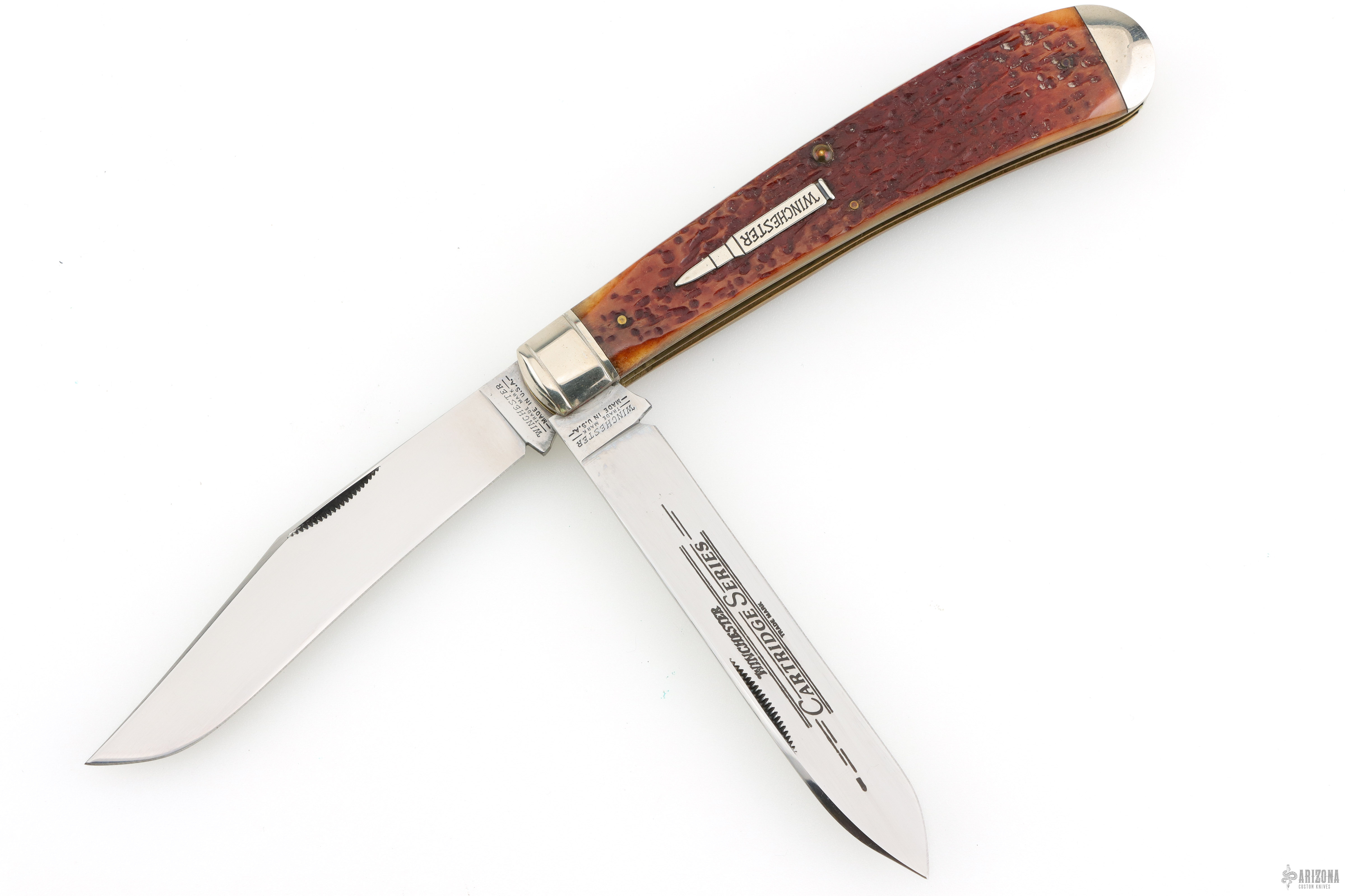 29105 2-Blade Hunter Trapper Burnt Orange Bone .270 Cartridge
