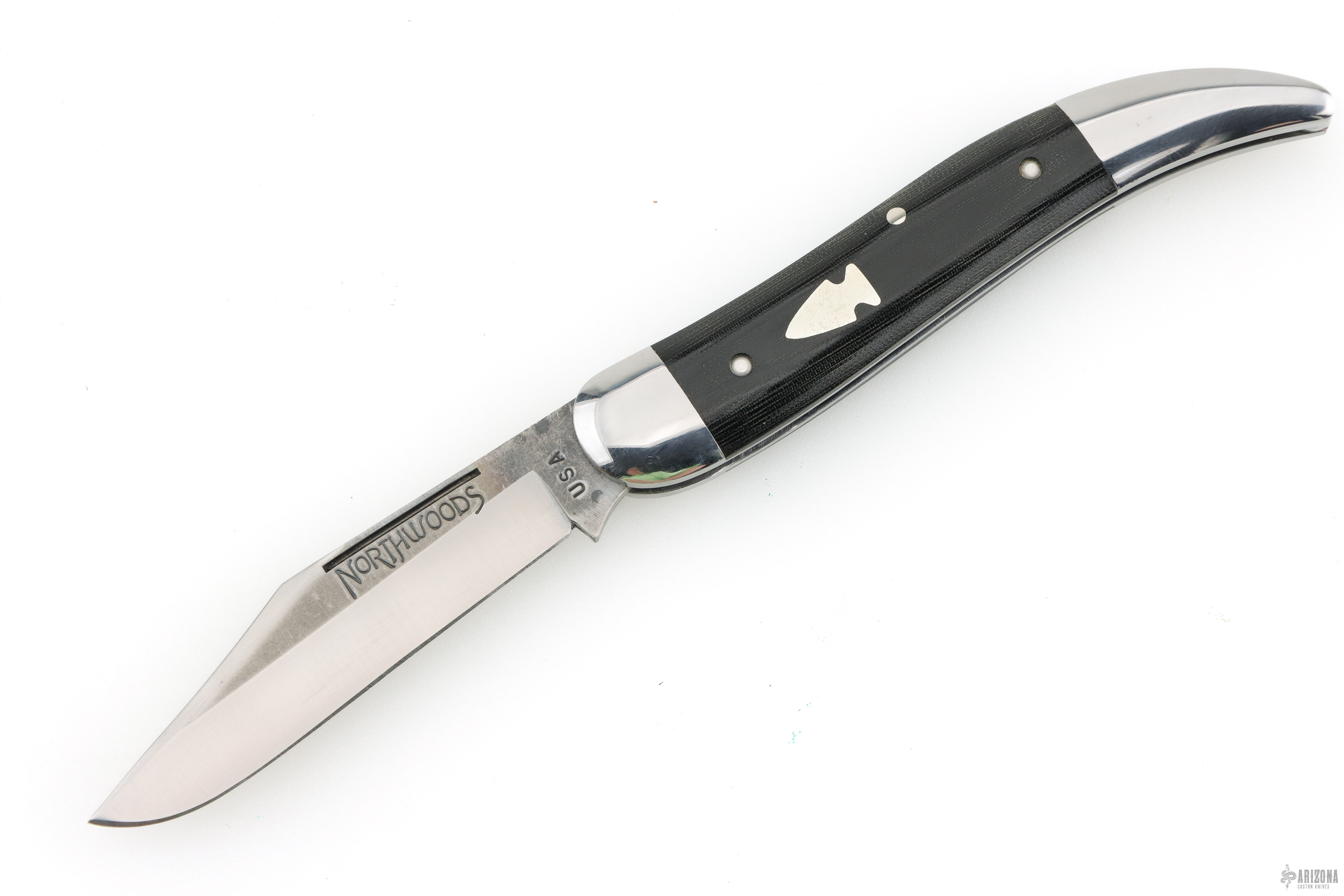 Coolidge Jack - Black Linen Micarta - Arizona Custom Knives