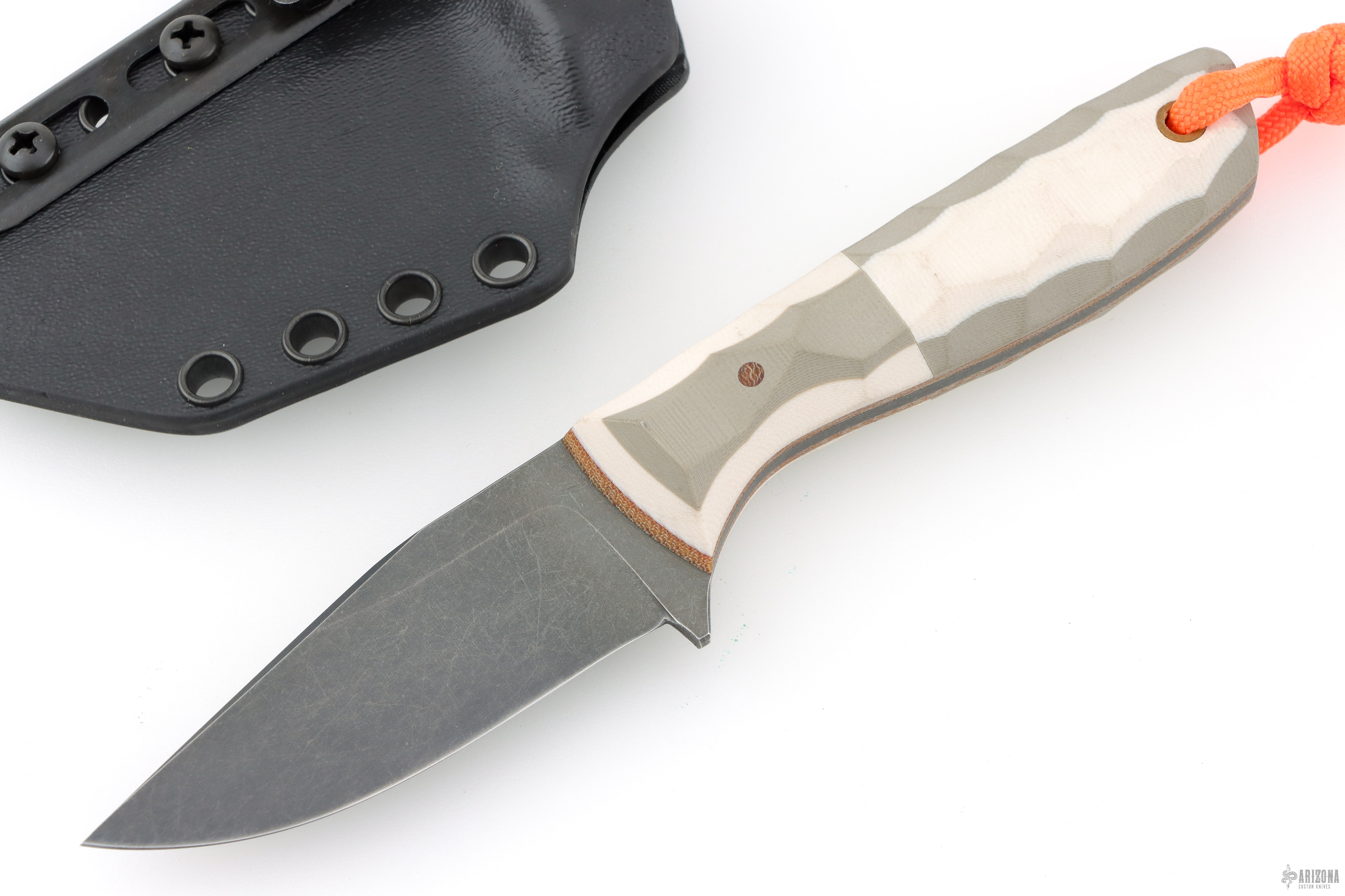 Runt XL - Grey/White G-10 - Arizona Custom Knives