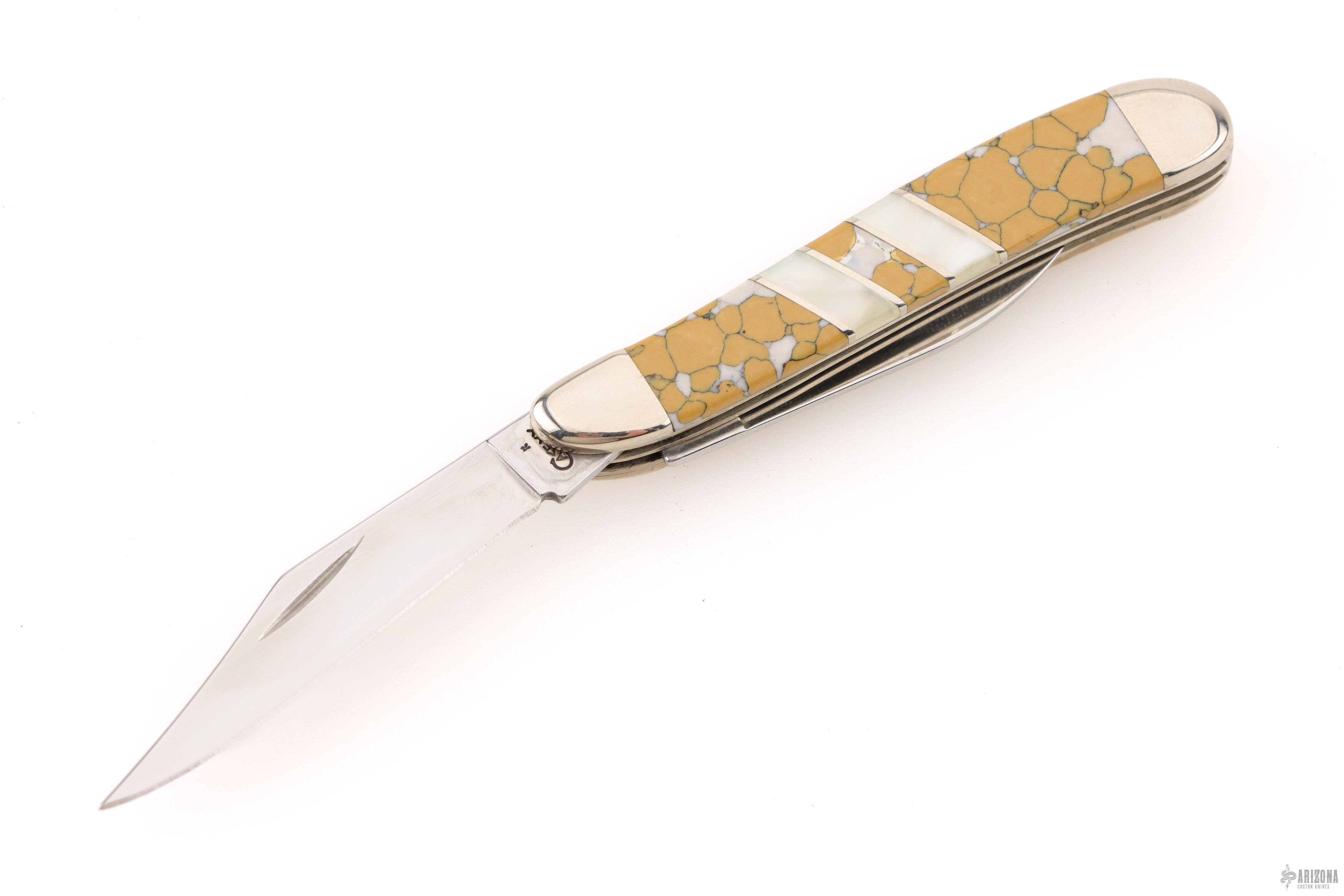 EX220SS Peanut - Snow Leopard Jasper - Arizona Custom Knives