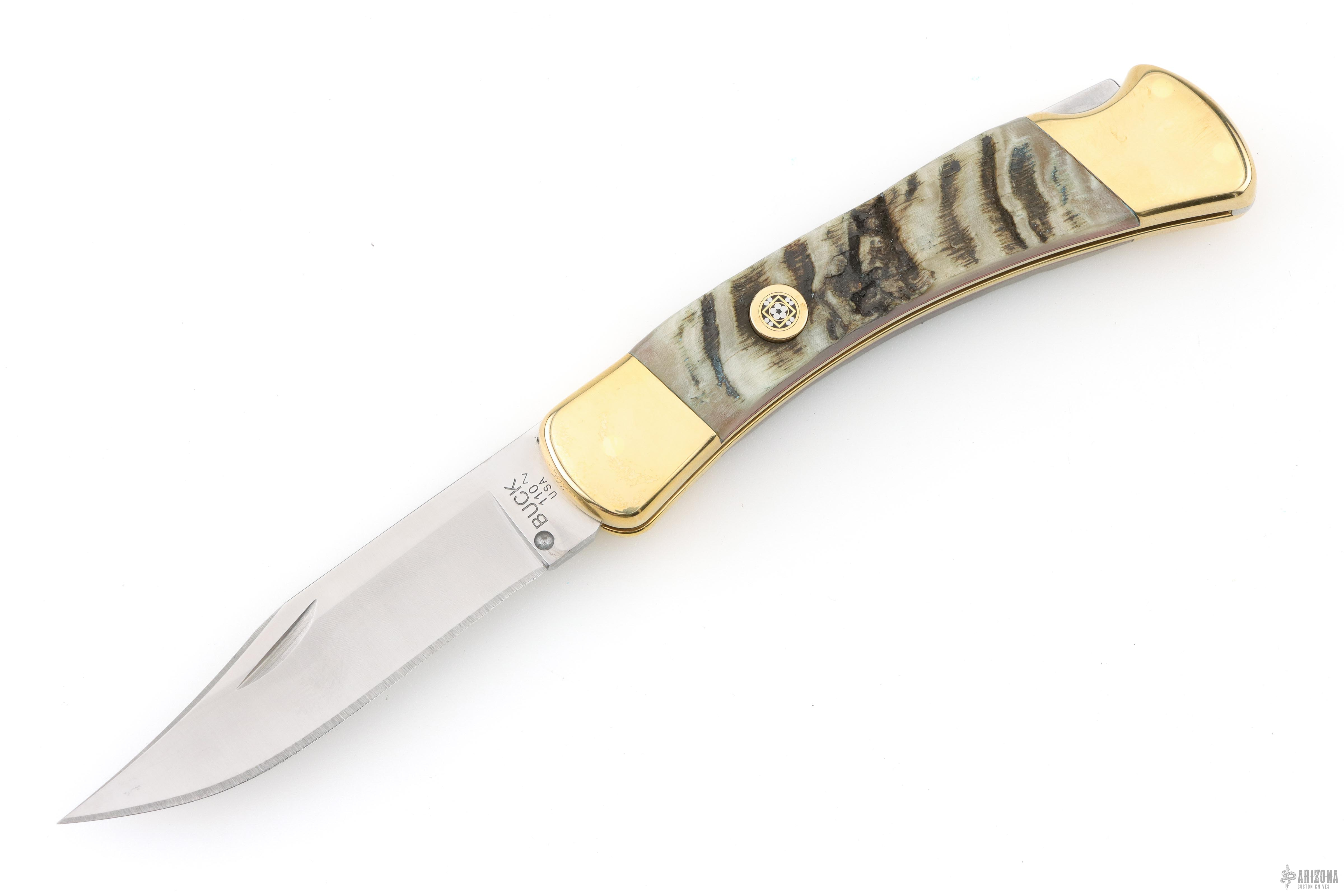 Cutter & Buck レインスプーナー軽量CB Buck 110 - Auto Conversion Nepal Sheep Horn - Arizona Custom Knives