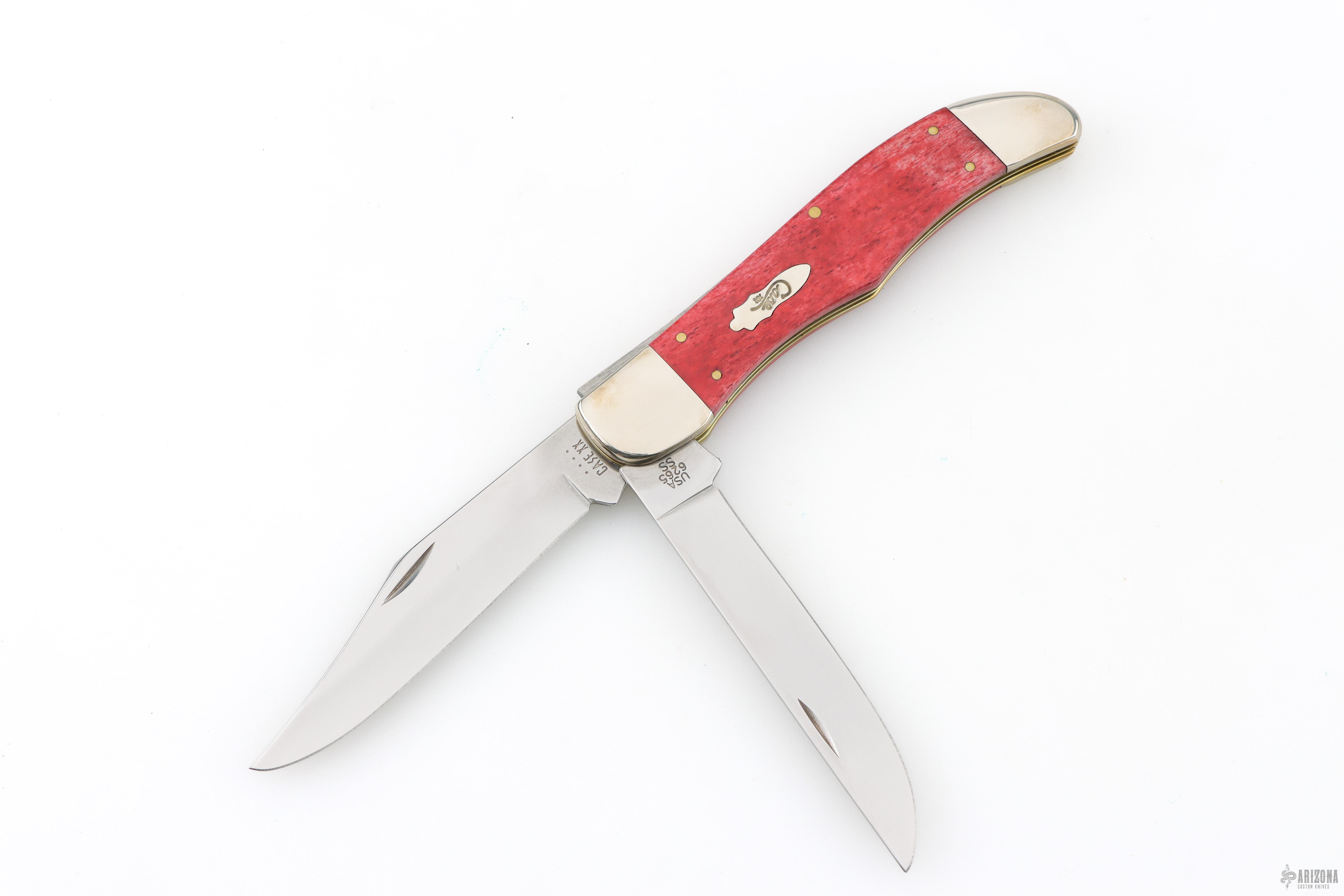HUNTER ワインレッド UK7(26cm) 中古美品 6265SS Folding Hunter - Smooth Old Red Bone - Arizona Custom Knives