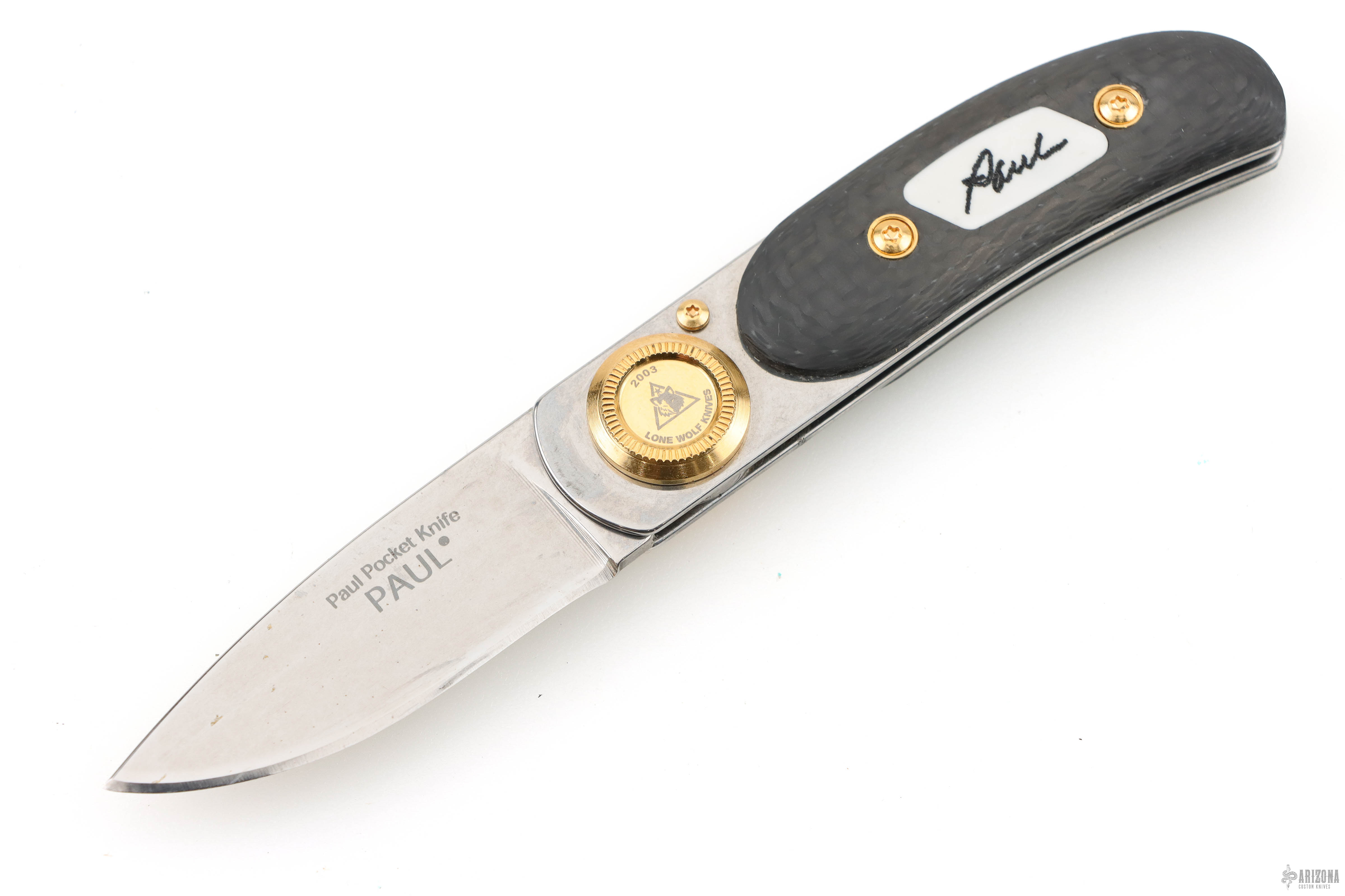  PAUL KNIFE 限定版 40周年記念 Paul Pocket Knife - Limited Edition 2003 Carbon Fiber - Arizona