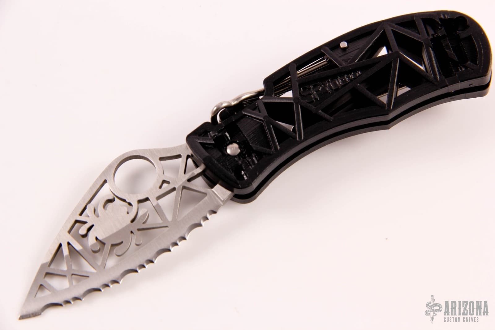 C35SBK "Q" Spyderco Logo Arizona Custom Knives