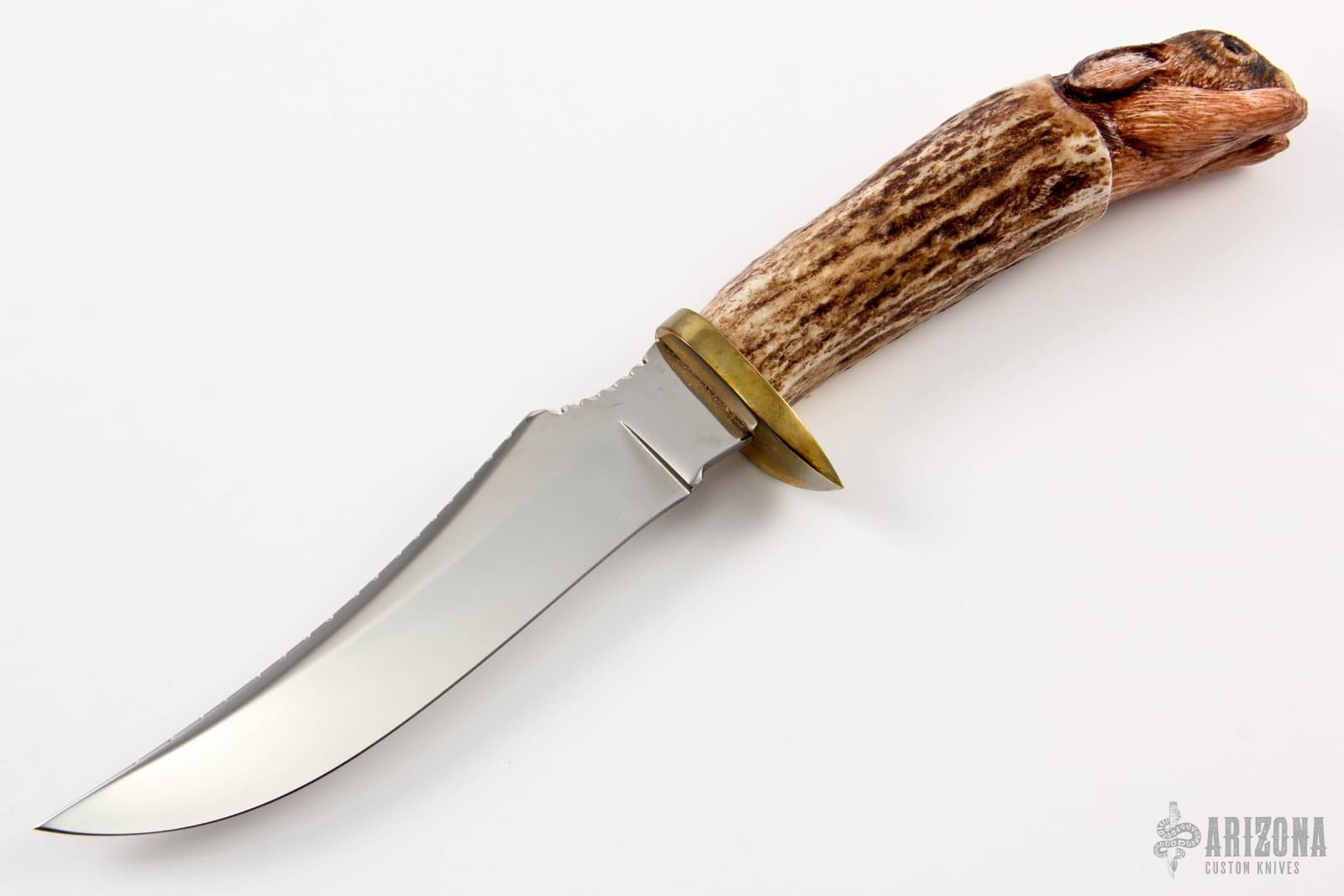 Carved Stag Hunter - Arizona Custom Knives