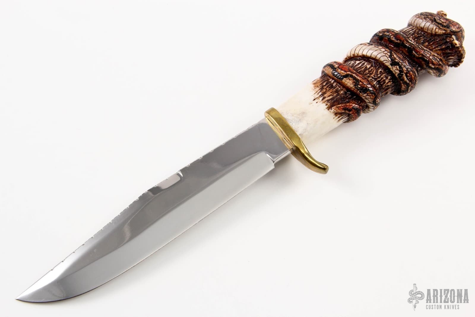 Carved Stag Hunter - Arizona Custom Knives