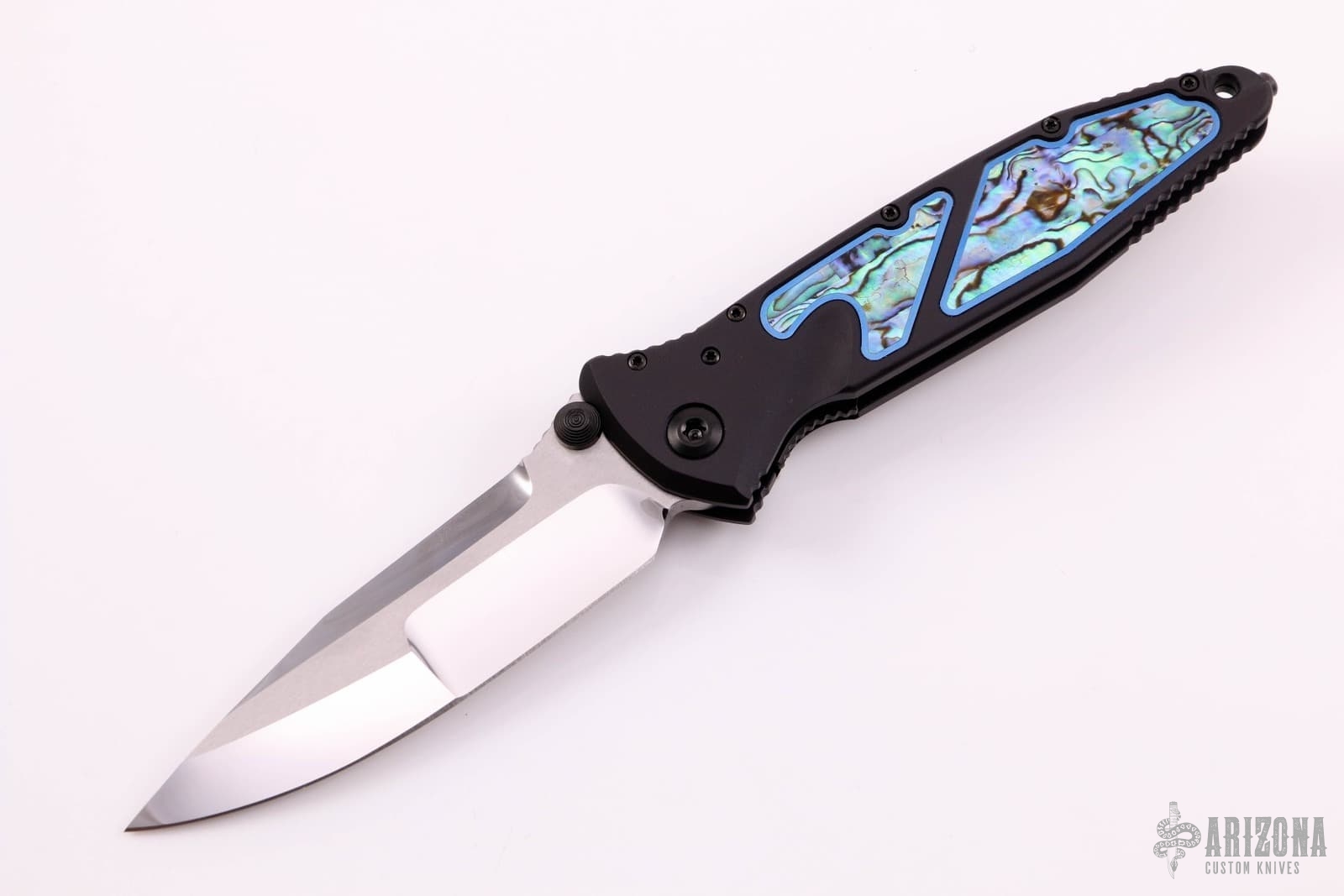 Socom Elite - Mirror polished w/ Abalone - Arizona Custom Knives