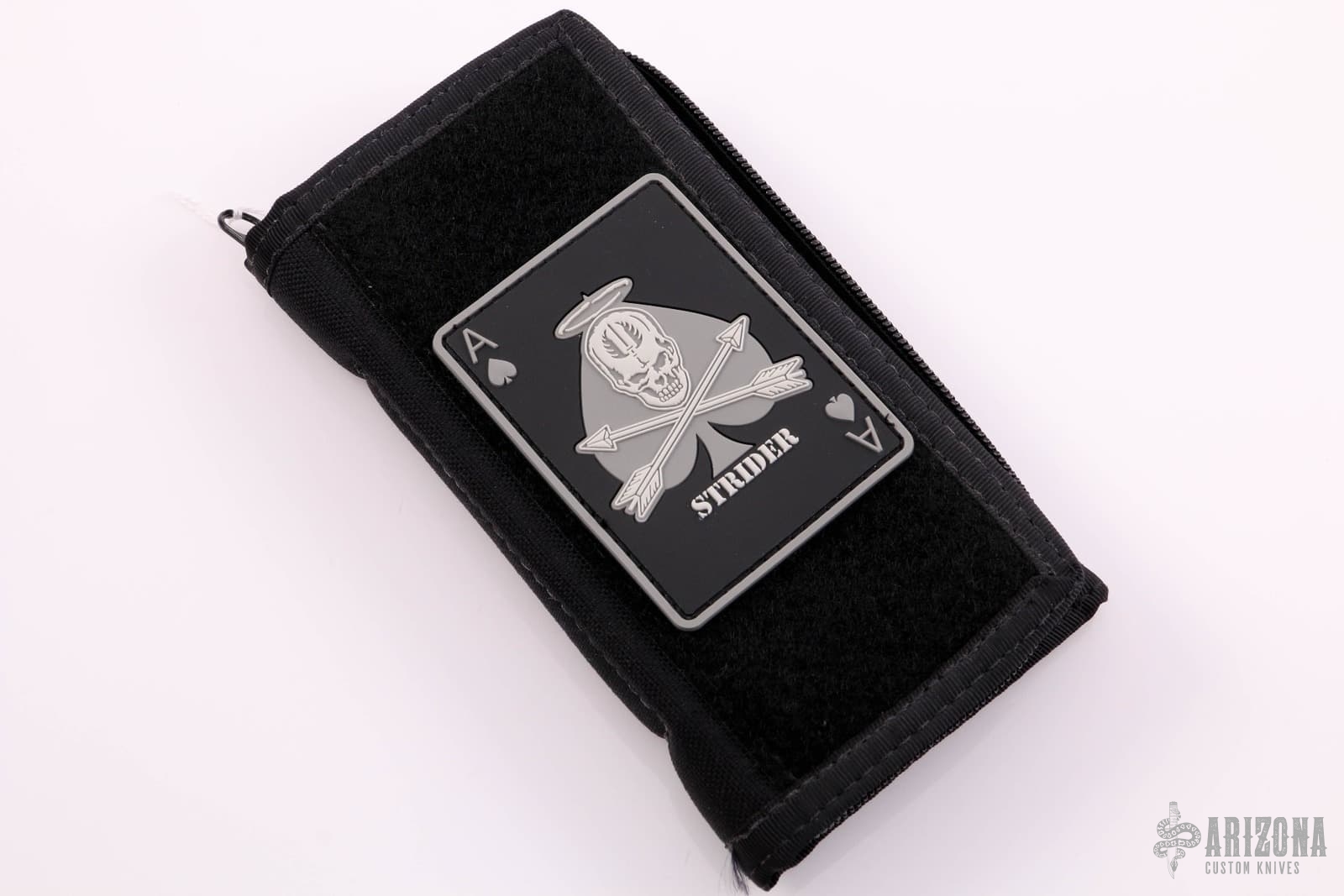 Strider zippered case w/ Death Card Patch - Arizona Custom Knives