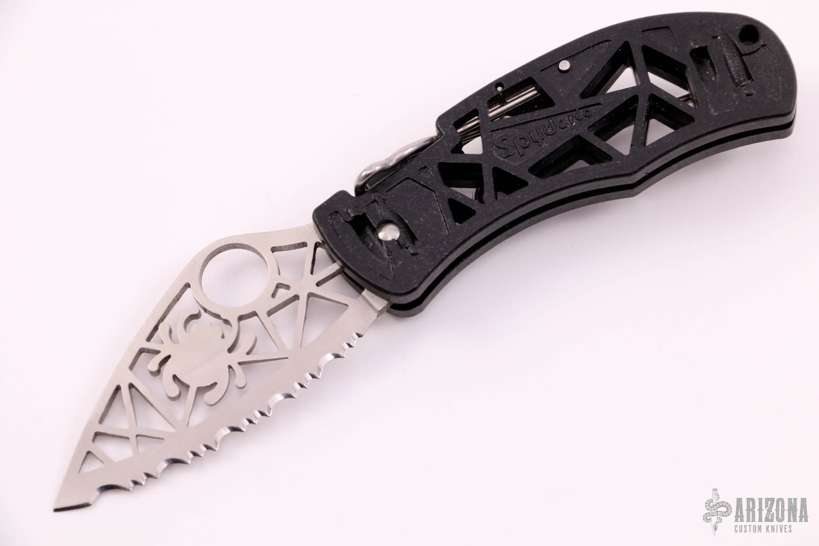 C35SBK "Q" Spyderco Logo Arizona Custom Knives