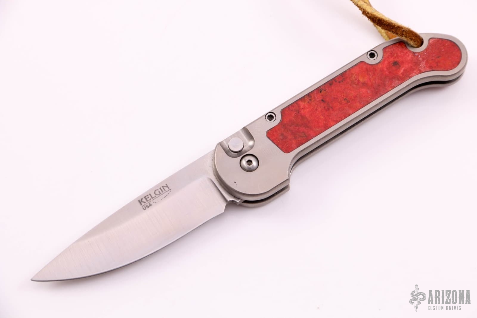 Red Custom Knives Red Coral Auto - Arizona Custom Knives