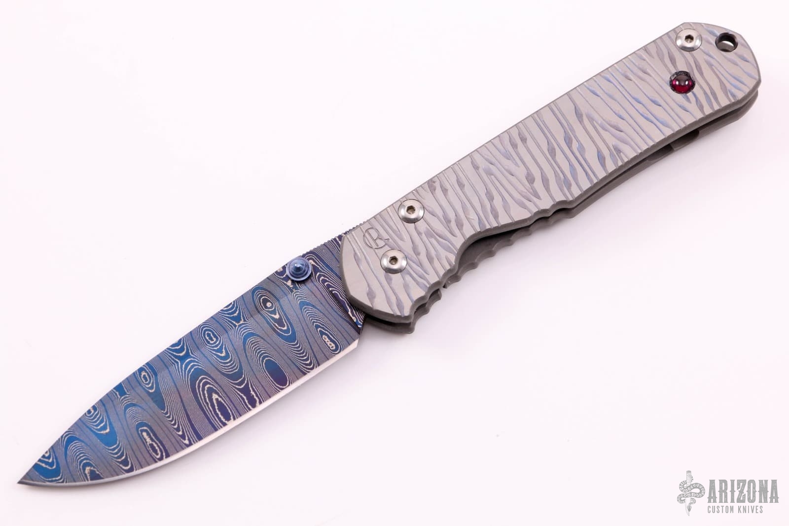 Regular Large Sebenza 21 Damascus Arizona Custom Knives